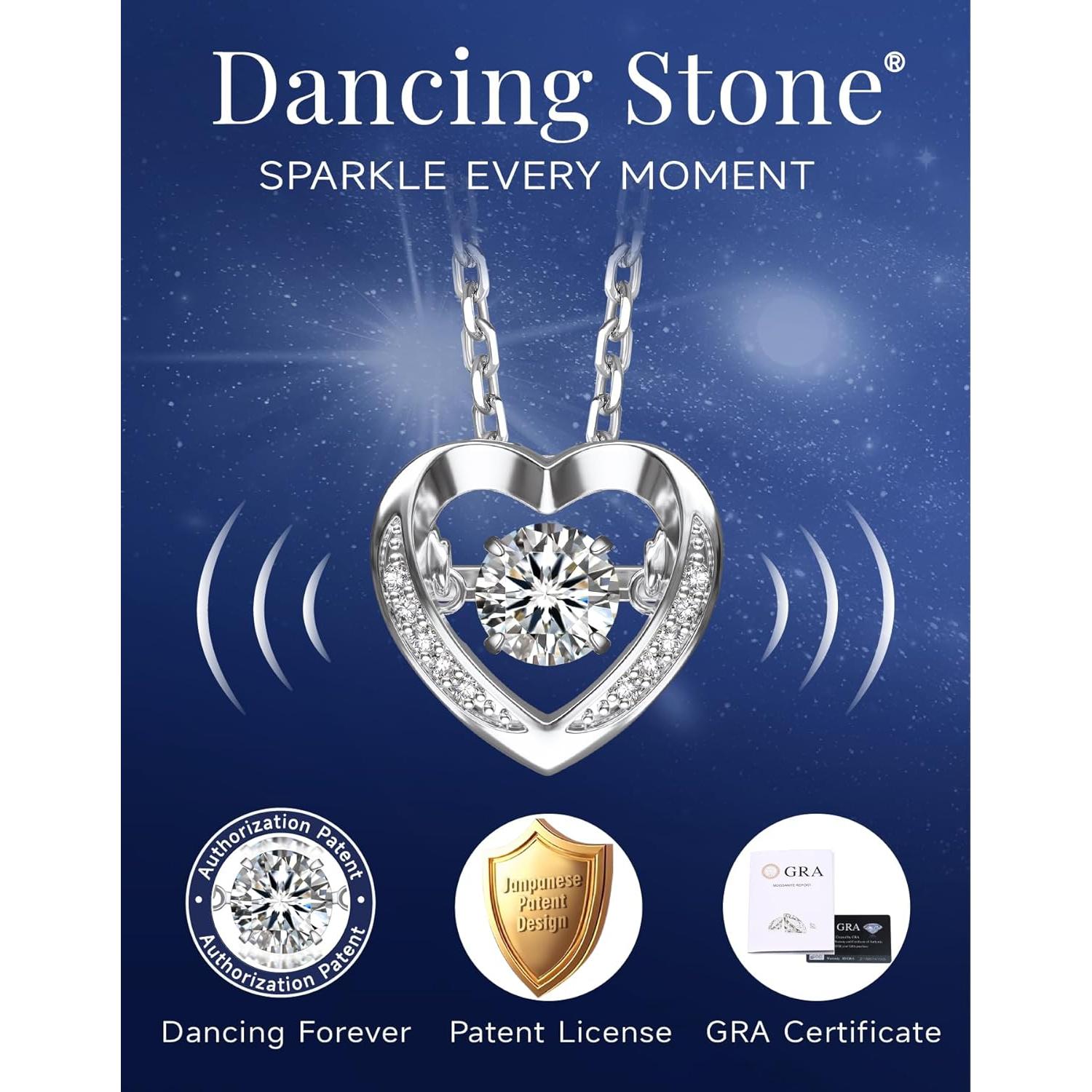 Collar de Moissanita Bailarín MomentWish 1.27 Quilates Plata 925