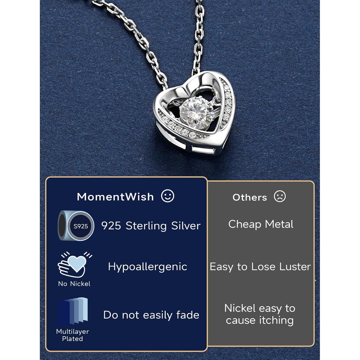 Collar de Moissanita Bailarín MomentWish 1.27 Quilates Plata 925