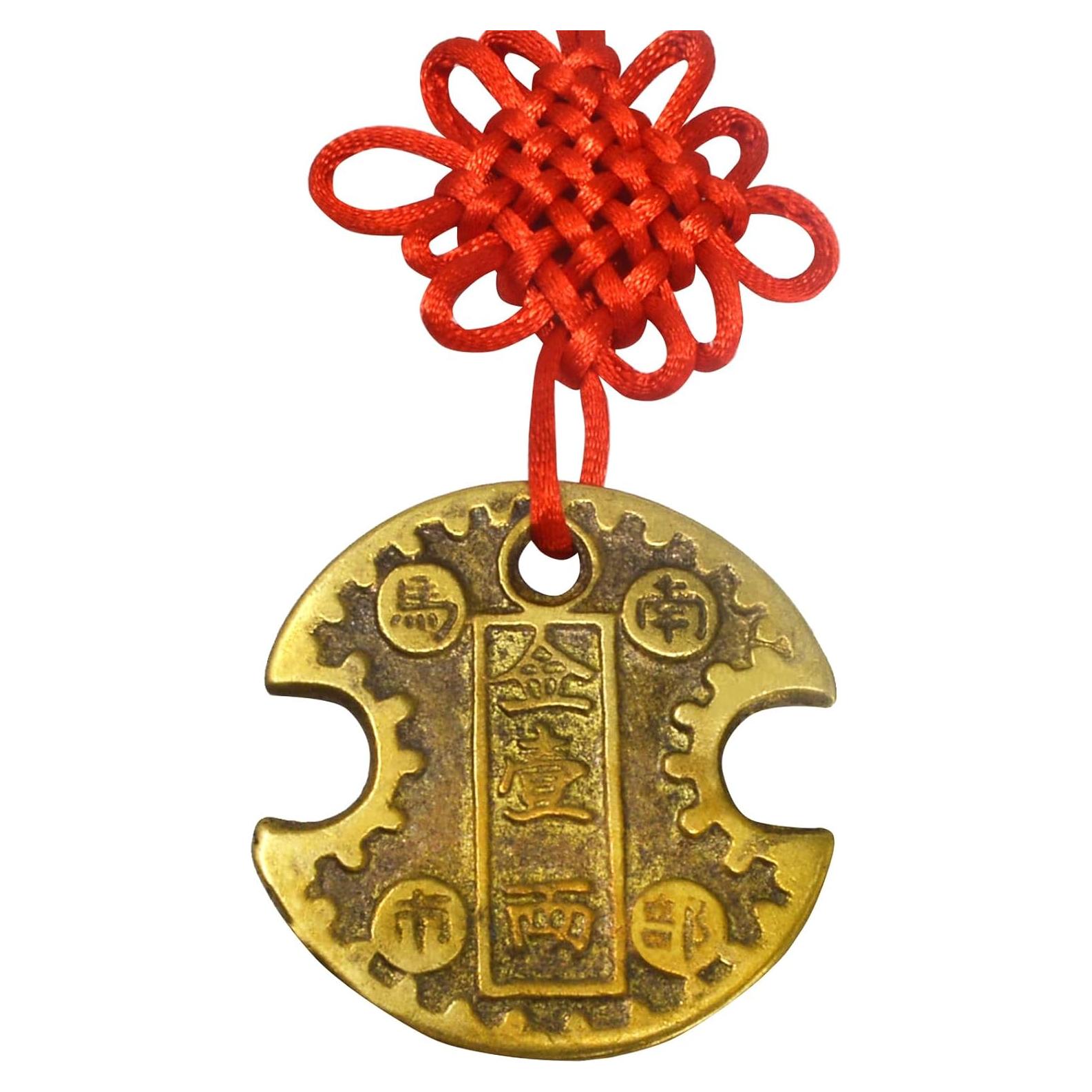 Amuleto de Moneda de Bloqueo de Riqueza Feng Shui 18cm