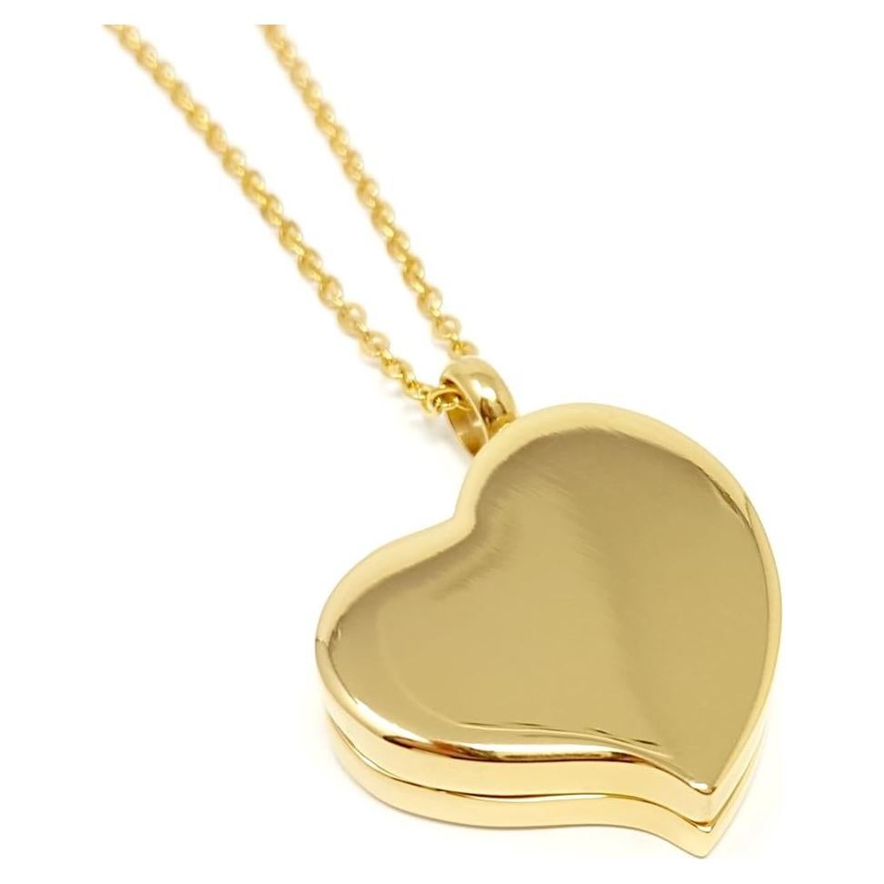 Collar de Píldora Corazón Amour - Medallón Oro 66 cm