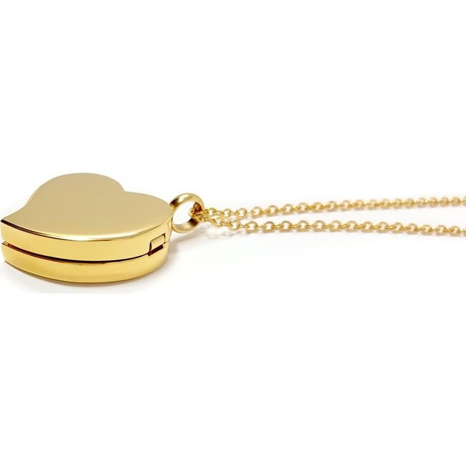 Collar de Píldora Corazón Amour - Medallón Oro 66 cm