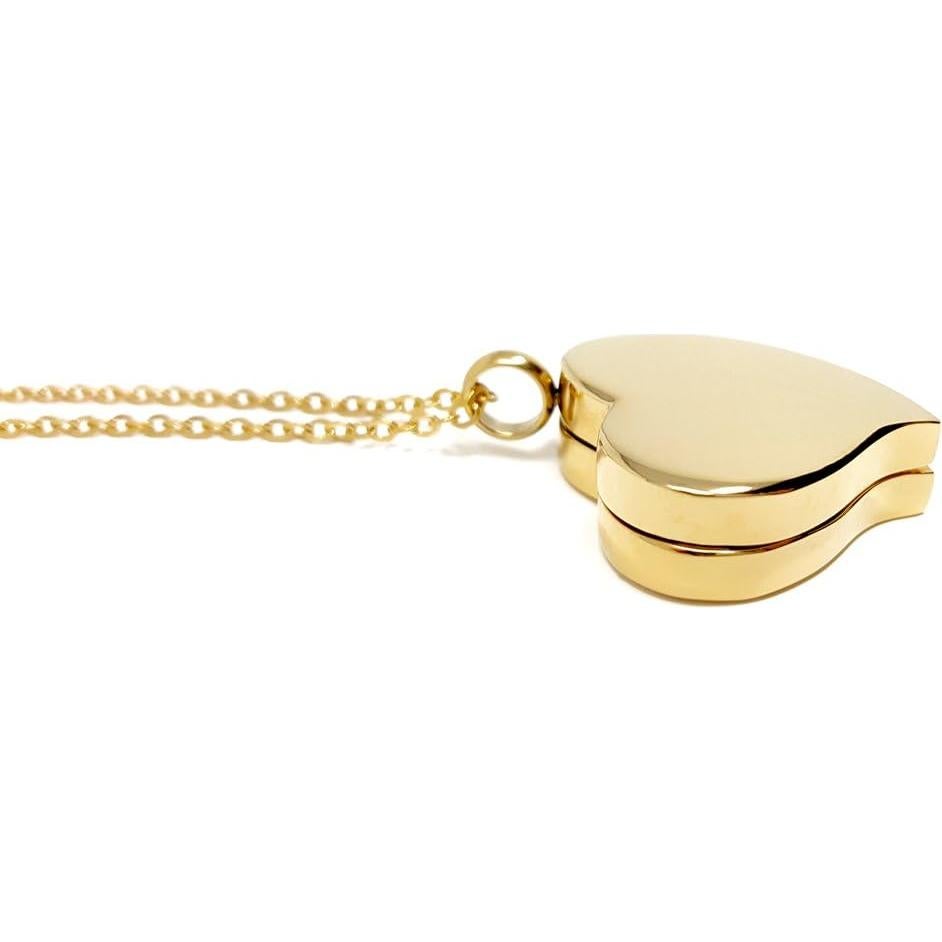 Collar de Píldora Corazón Amour - Medallón Oro 66 cm