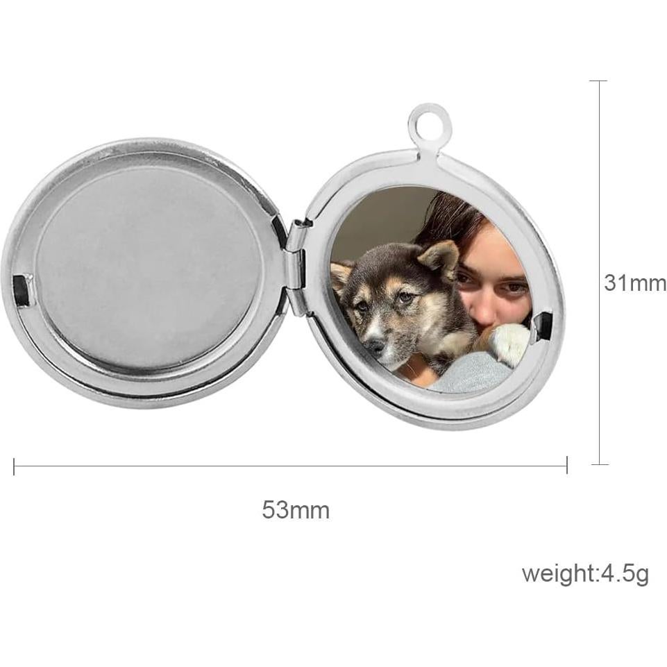 Collar Locket Cruz Religiosa Acero Inoxidable 2 Fotos 45.72 cm