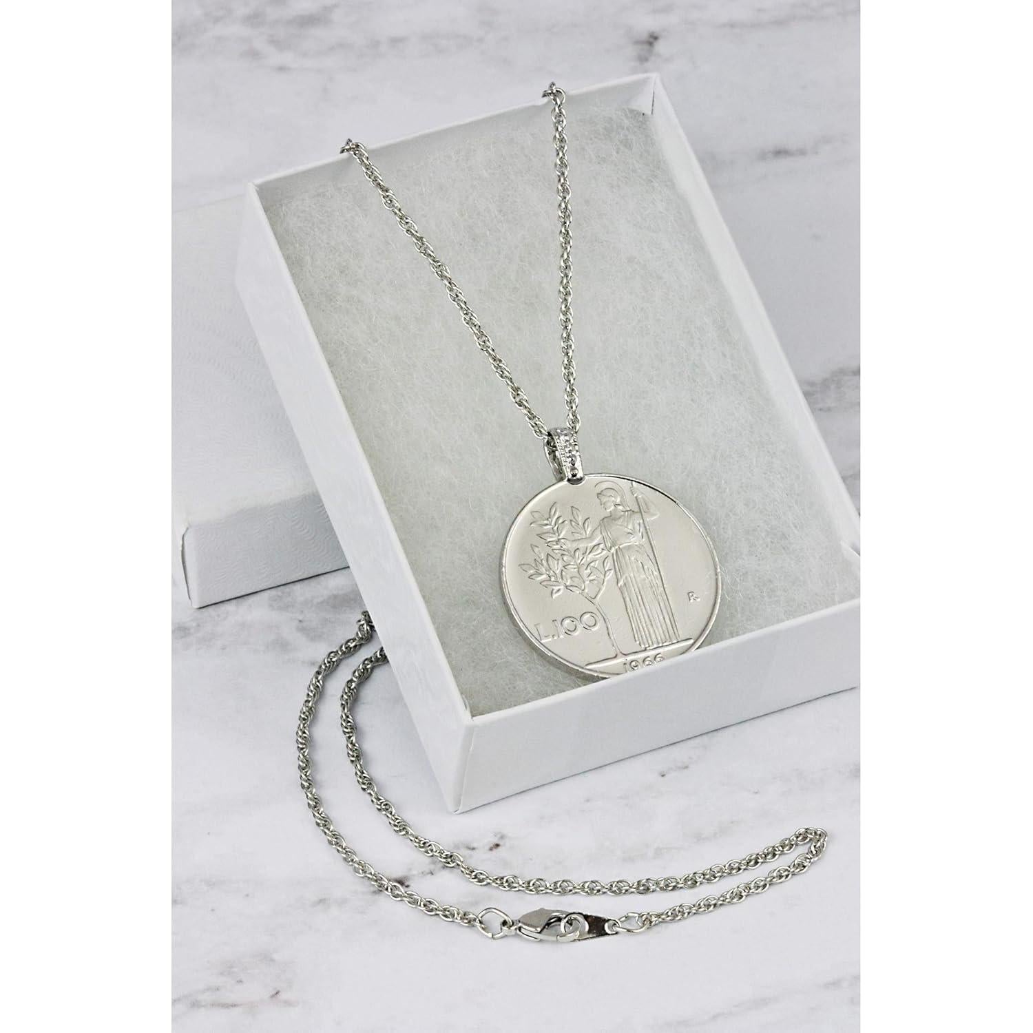 Collar de Colgante de Moneda Italiana L100 - American Coin Treasures