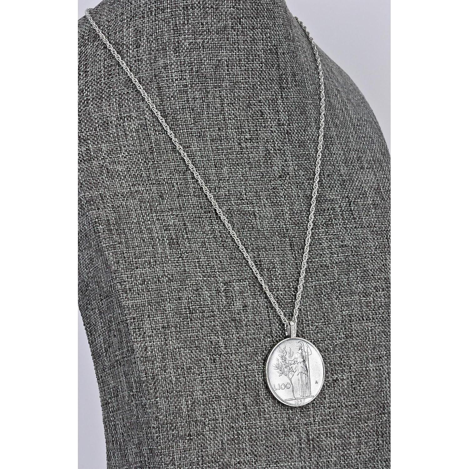 Collar de Colgante de Moneda Italiana L100 - American Coin Treasures