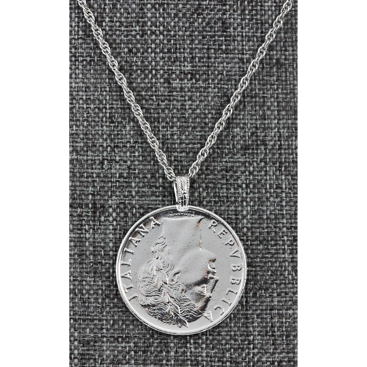 Collar de Colgante de Moneda Italiana L100 - American Coin Treasures