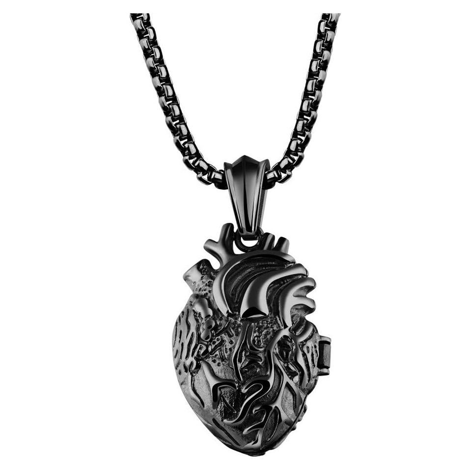 Collar Colgante Corazón Anatómico Acero Inoxidable PAURO