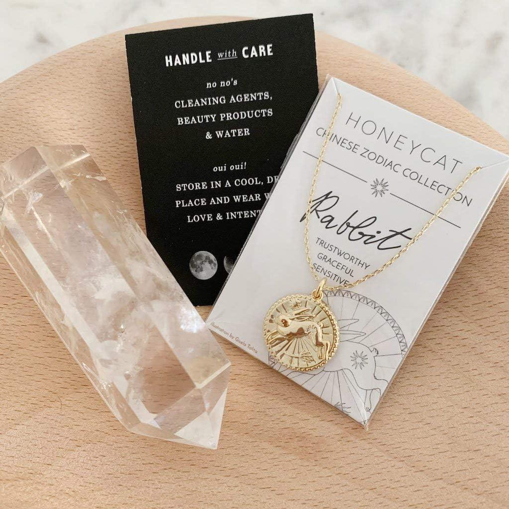 Collar Zodiacal Chino Honeycat Oro 18k Ajustable 53-61cm