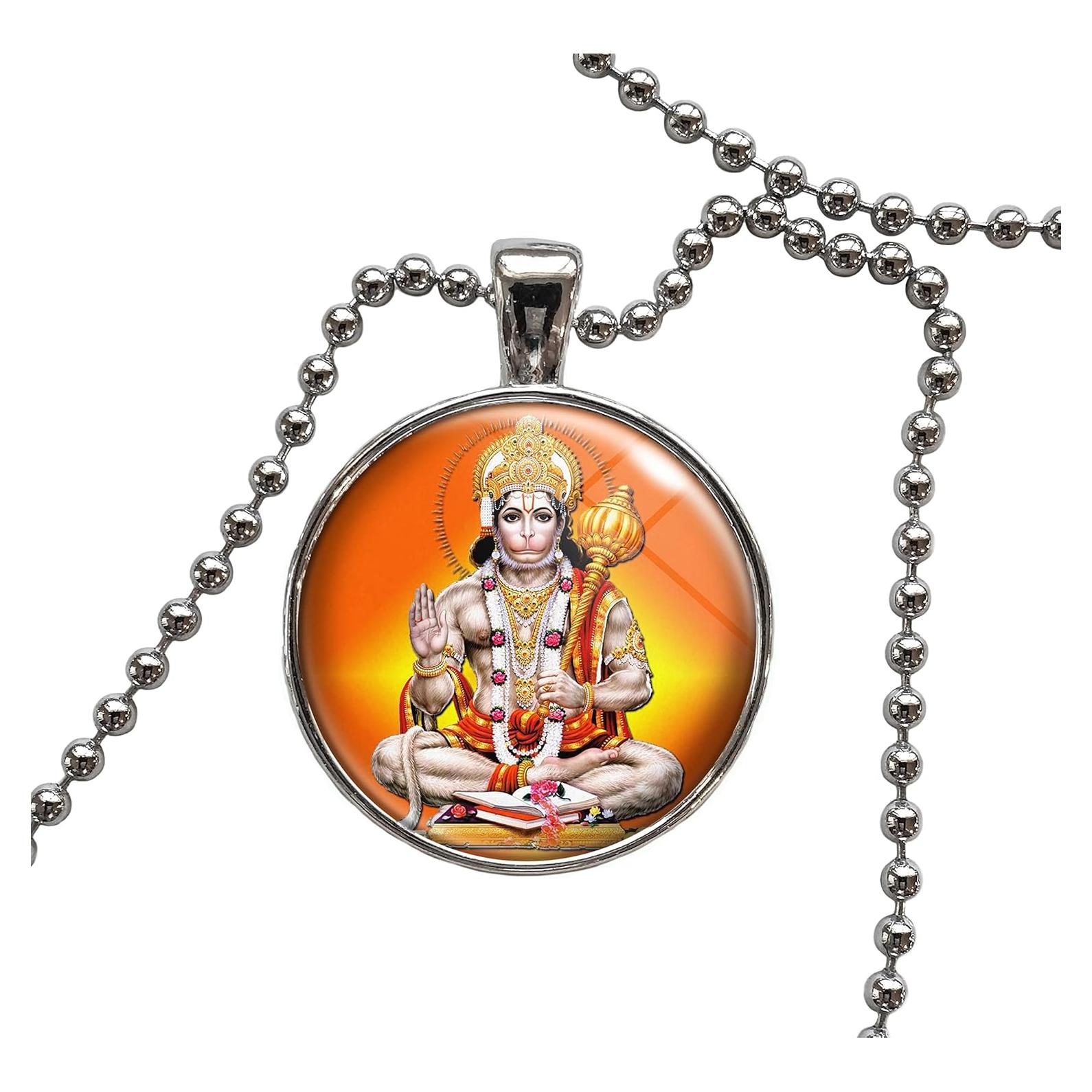 Colgante de Hanuman con Cadena - Aleación Metálica 2.54 cm