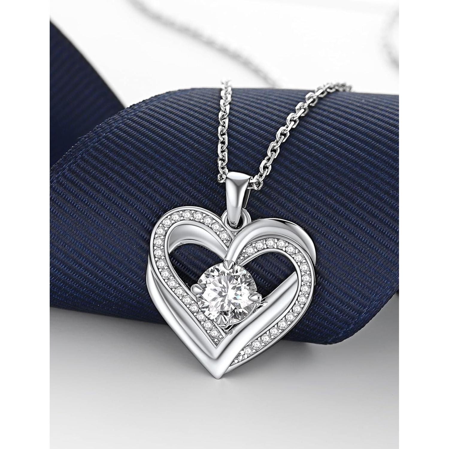 Collar Corazón MomentWish para Mujeres Moissanite 1ct Plata 925