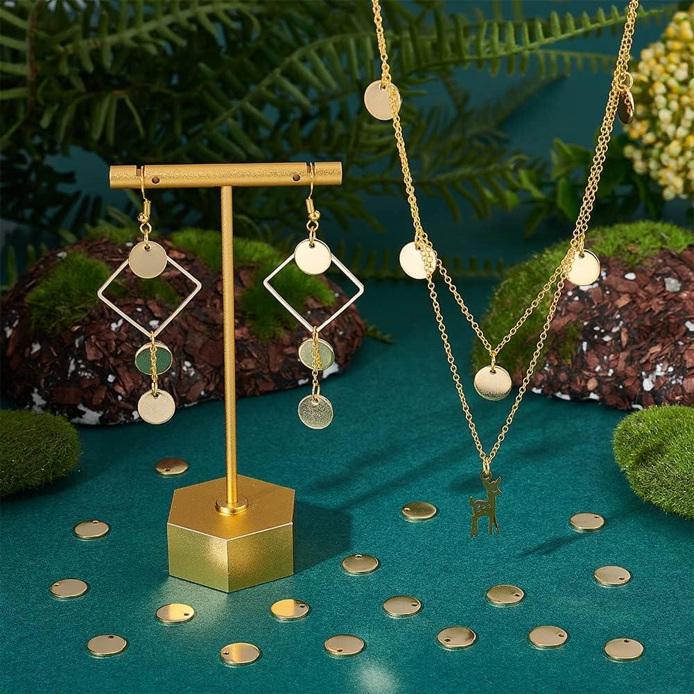 100 Etiquetas Planas Redondas Acero Inoxidable UNICRAFTALE 10mm