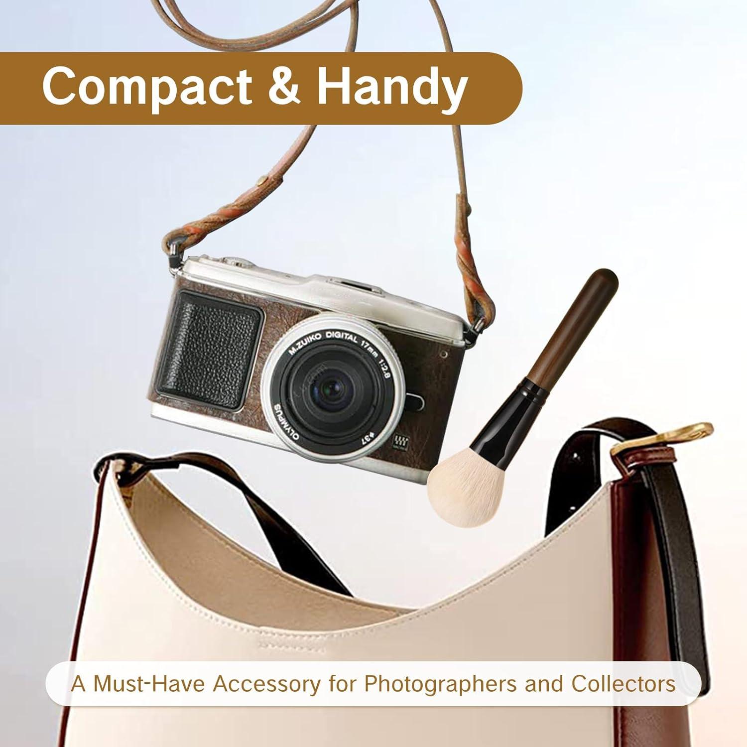 Cepillo de limpieza de lentes ZGGAZCA con pelo de cabra suave