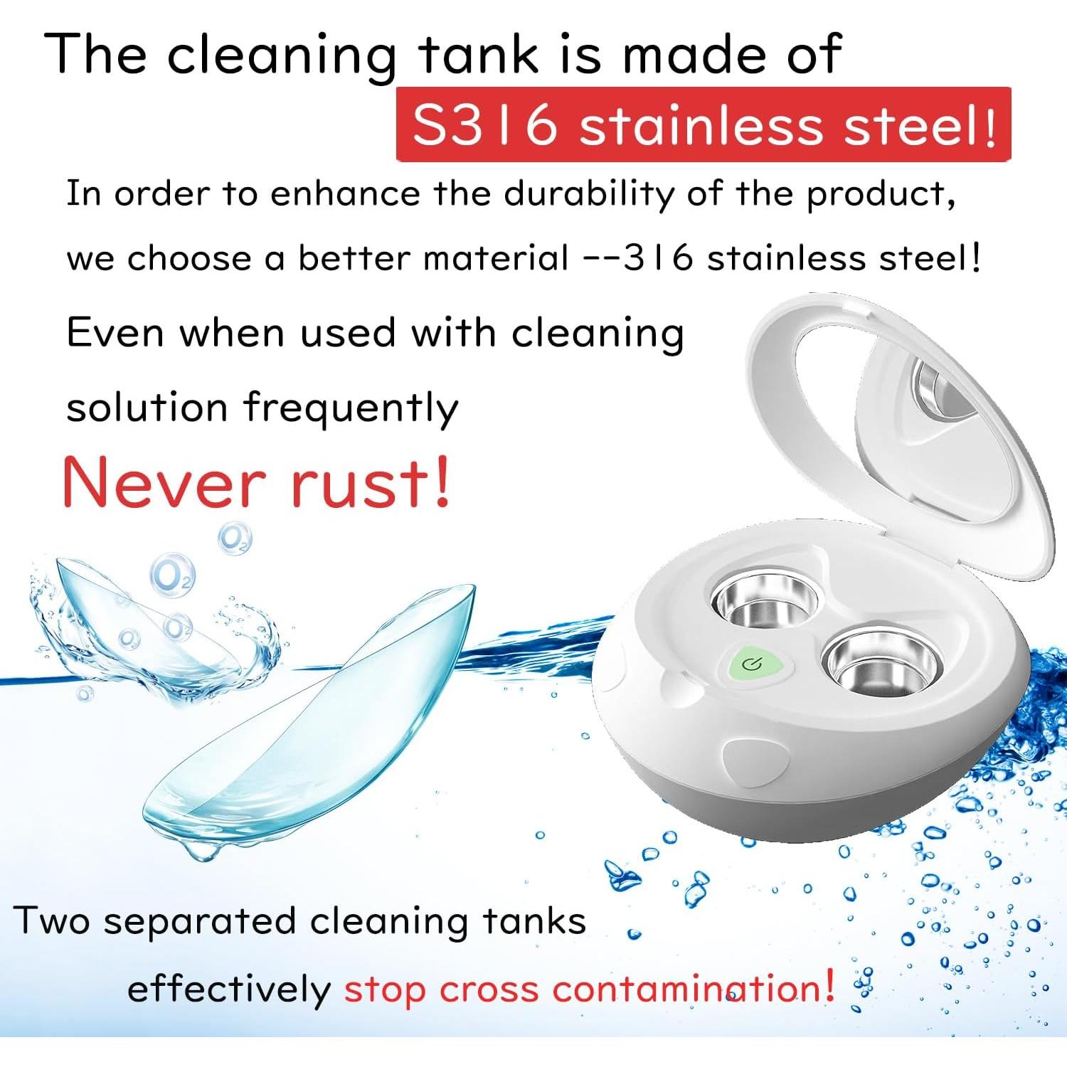 Limpiador Ultrasónico de Lentes Nexvolix 100KHz Portátil