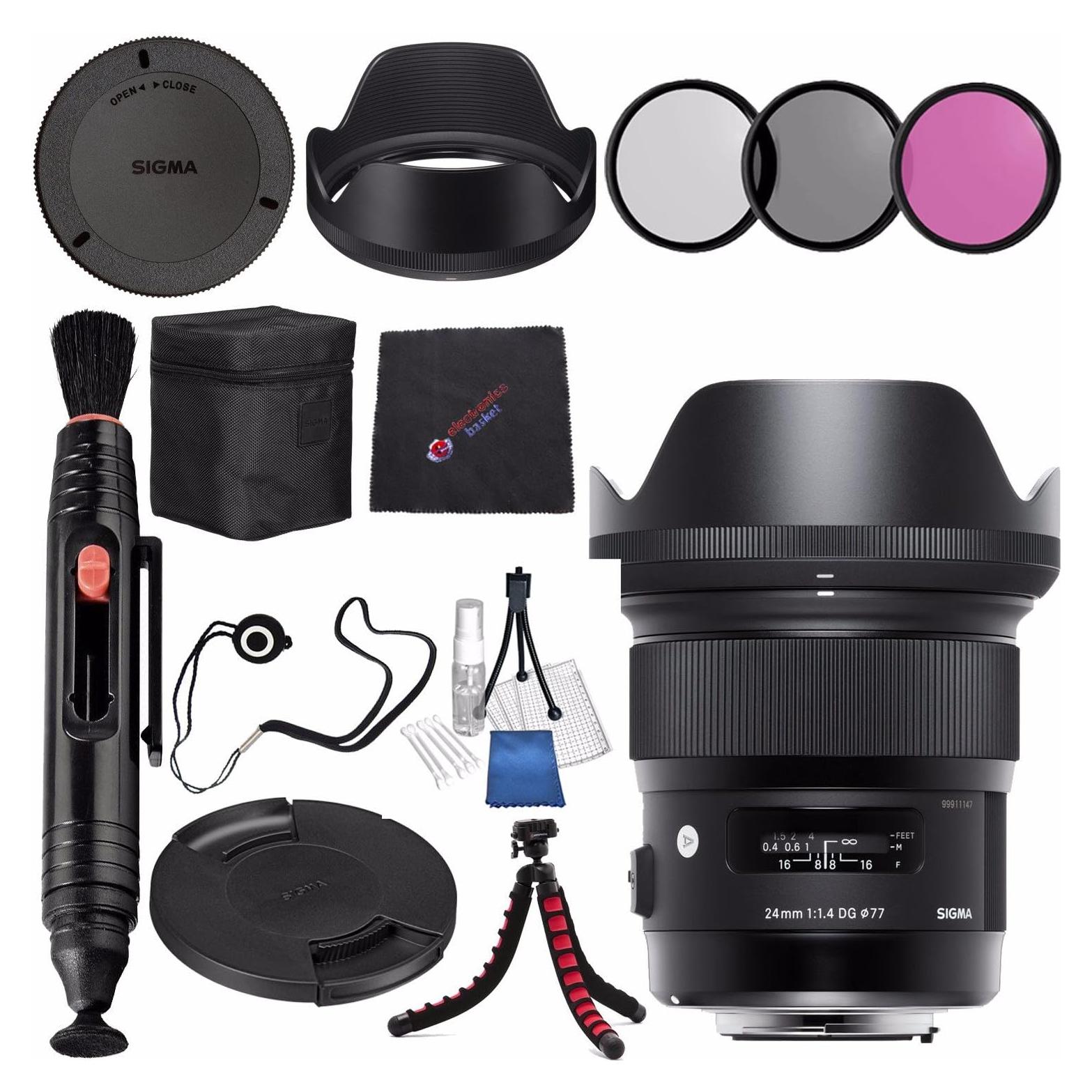 Lente Sigma 24mm f/1.4 DG HSM Art para Canon EF + Kit de Filtros