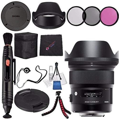 Lente Sigma 24mm f/1.4 DG HSM Art para Canon EF + Kit de Filtros
