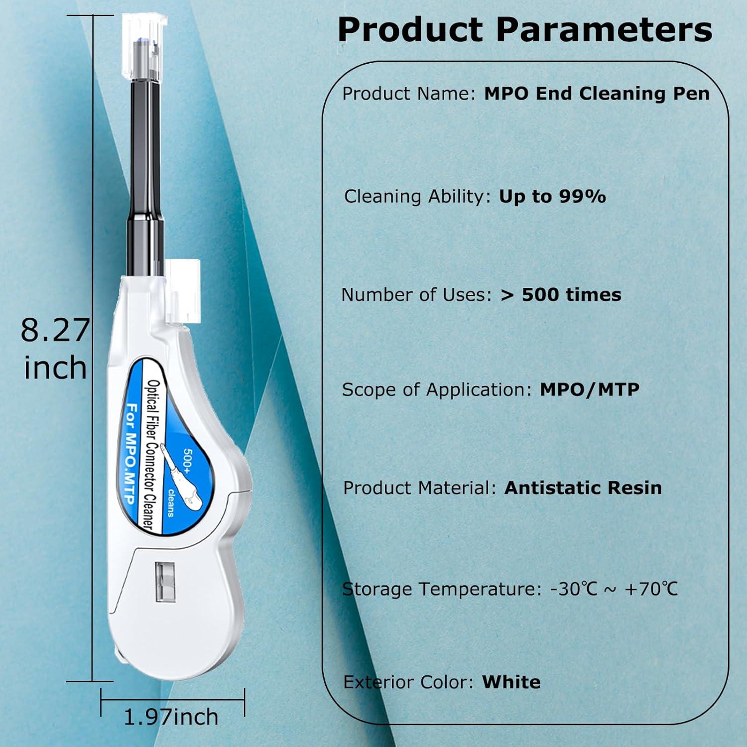 Limpiador de Fibra Óptica MPO/MTP Xunsomten - 2 Pcs, 500 Limpiezas