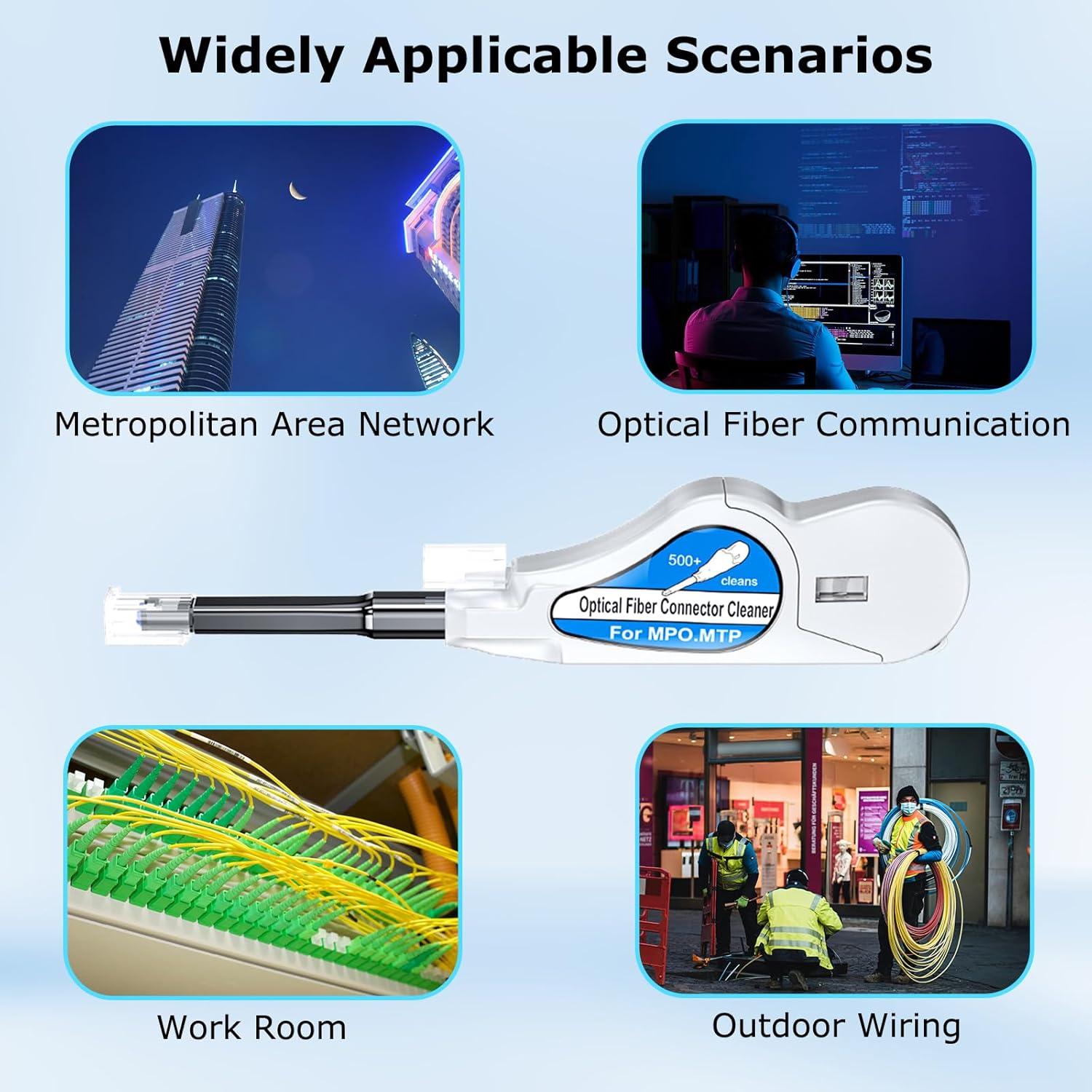 Limpiador de Fibra Óptica MPO/MTP Xunsomten - 2 Pcs, 500 Limpiezas