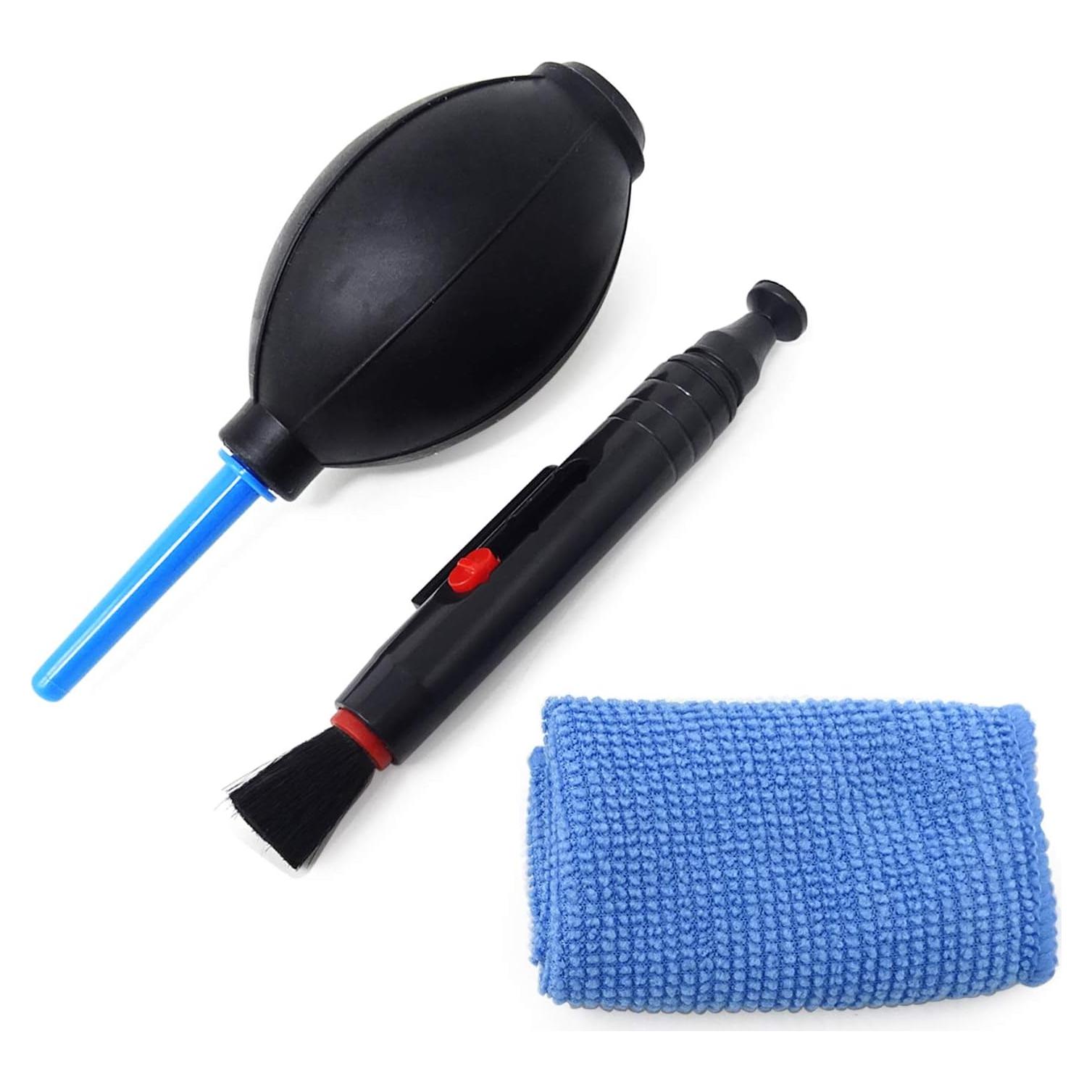 Kit de limpieza de cámara 3 en 1 Honbay - Soplador, paño y bolígrafo