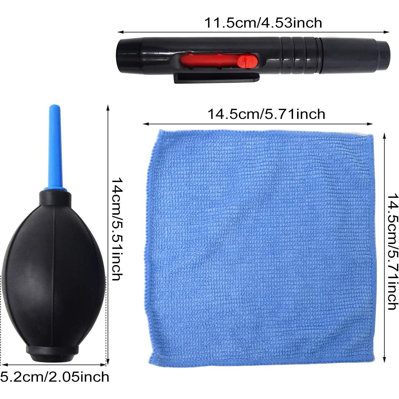 Kit de limpieza de cámara 3 en 1 Honbay - Soplador, paño y bolígrafo