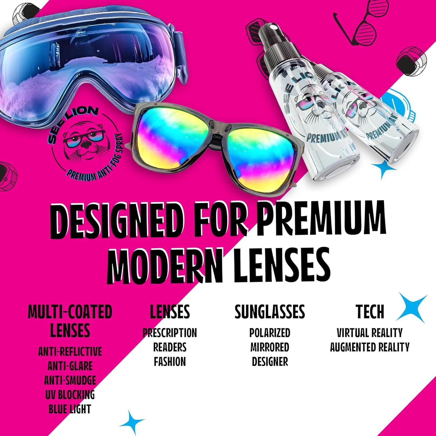 Spray Antivaho See Lion 30ml | Limpiador de Lentes Premium