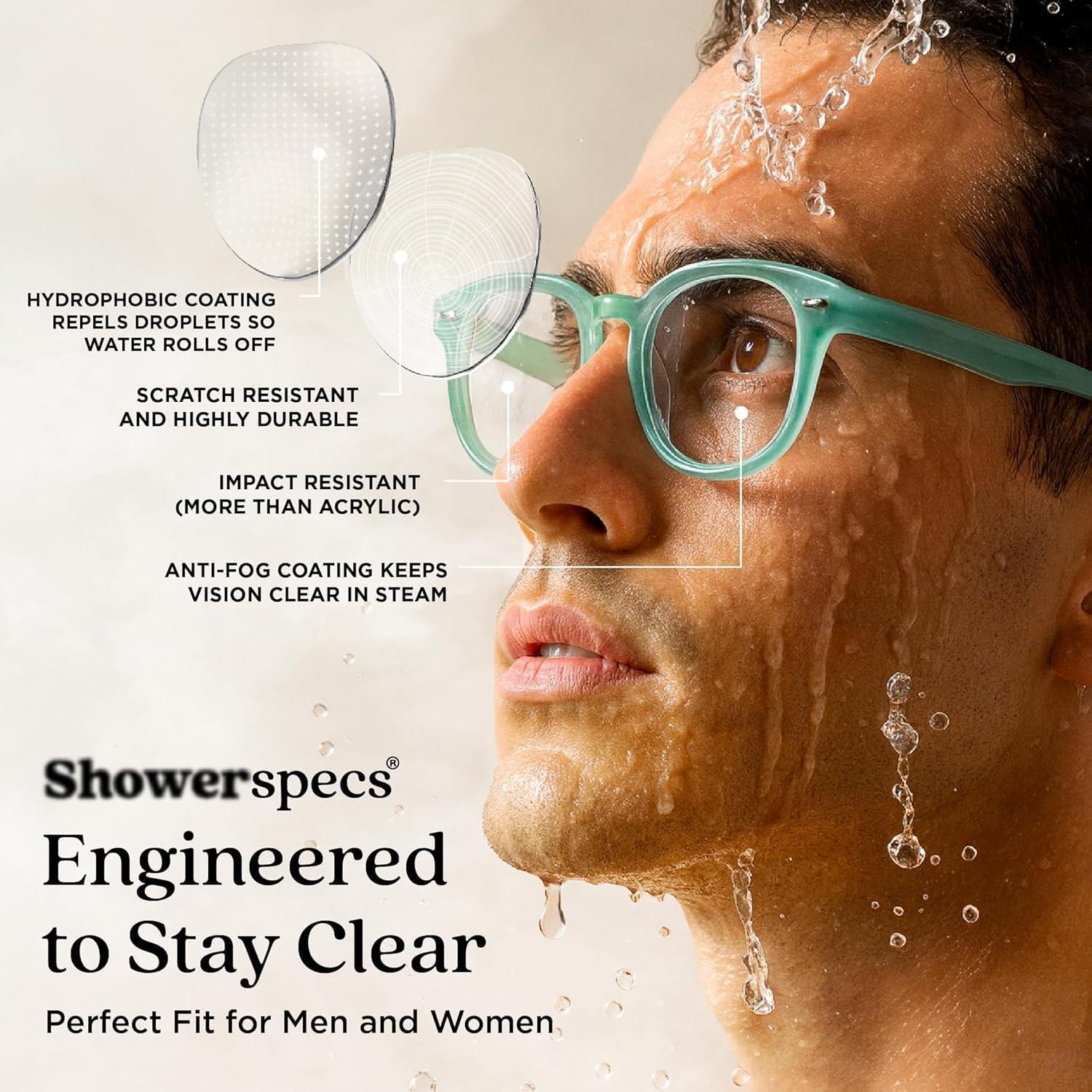 Gafas Antivaho de Lectura Showerspecs 4.0x Azul Pastel