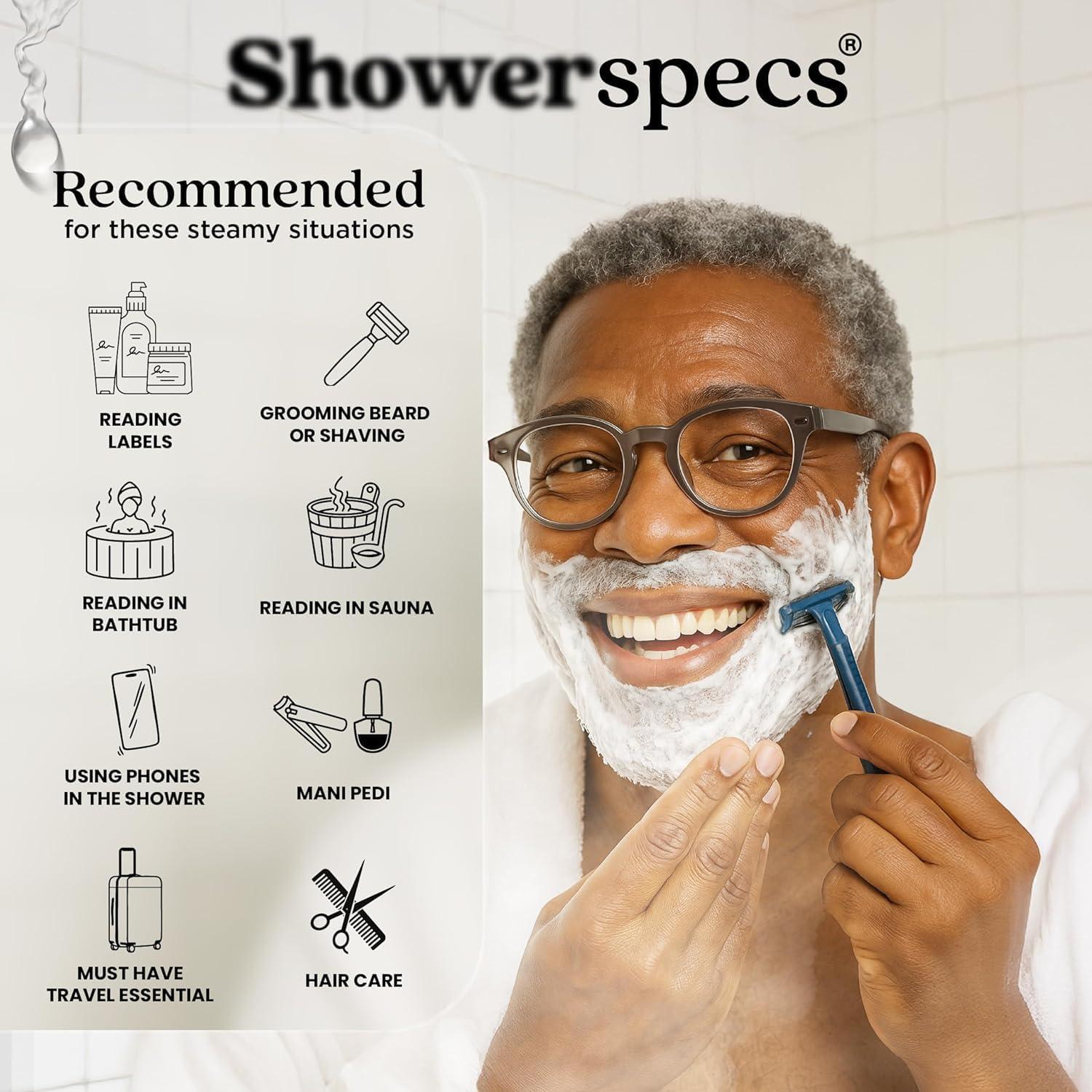 Gafas Antivaho de Lectura Showerspecs 4.0x Azul Pastel