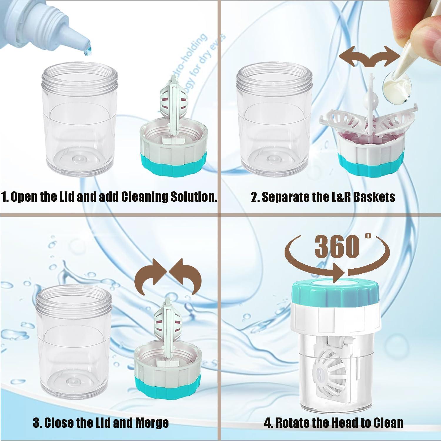 Kit Estuche Lentes de Contacto Verde con Limpiador y Accesorios