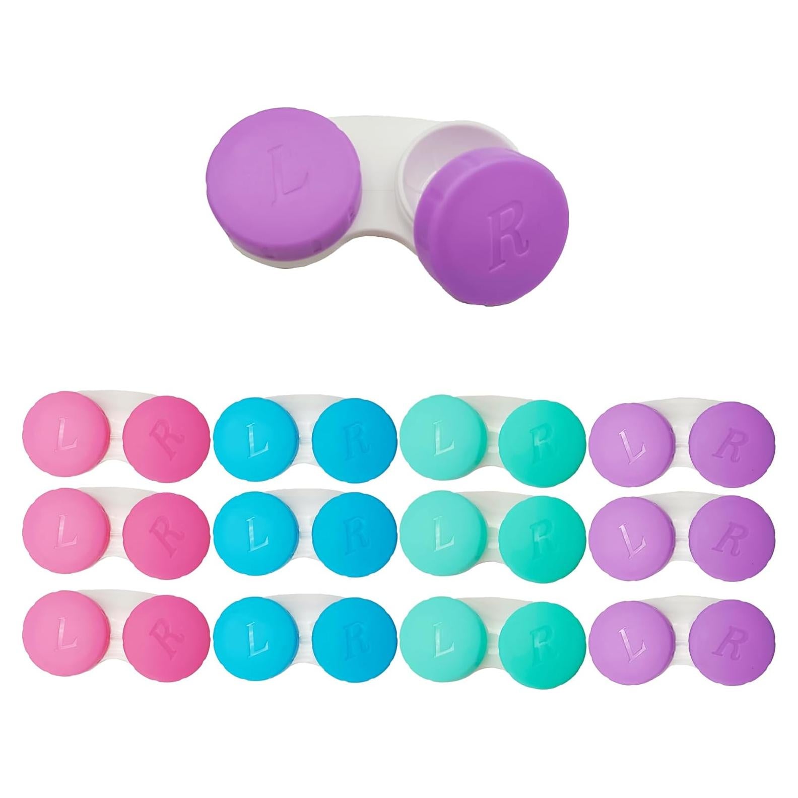 Juego de 12 estuches coloridos para lentes de contacto TUJAO