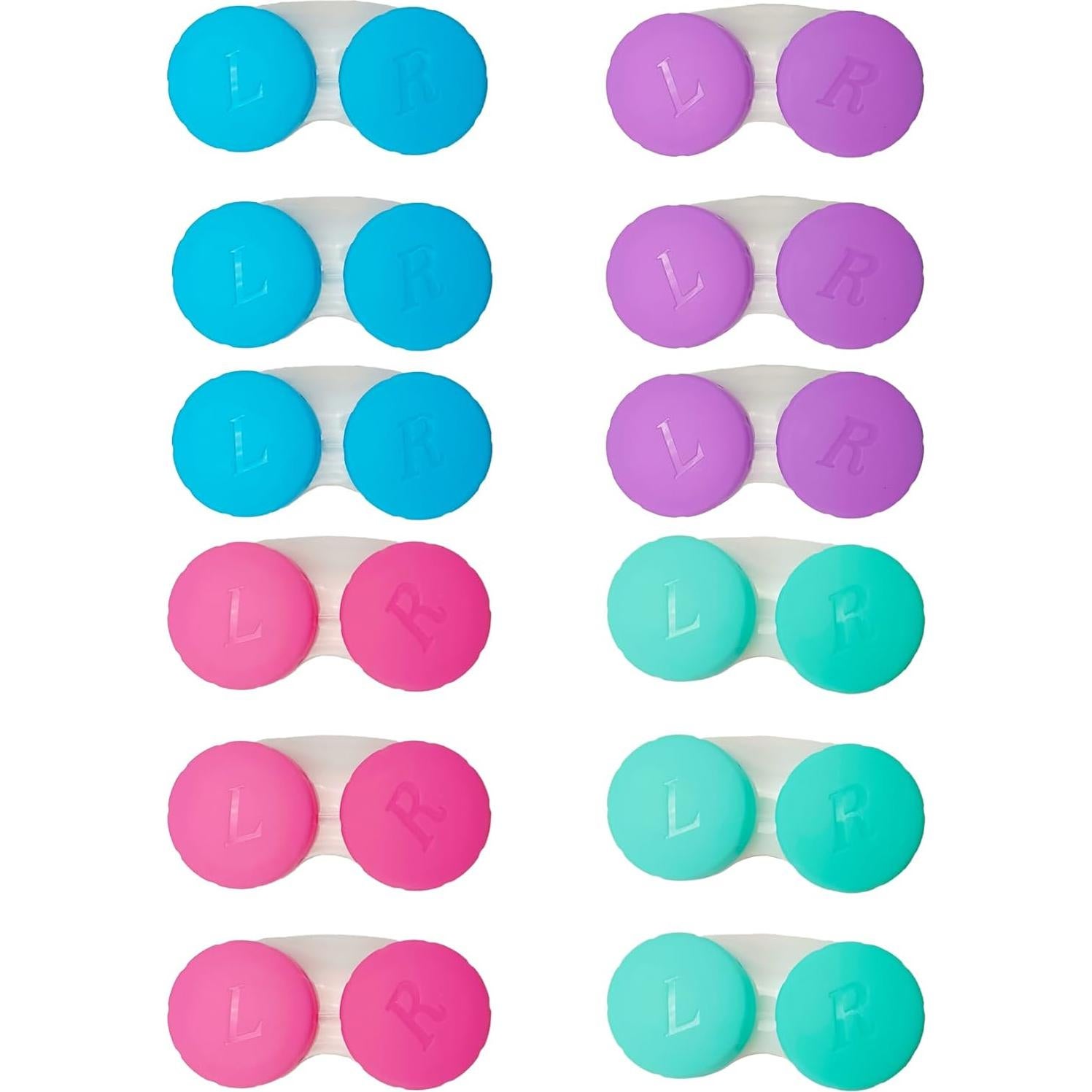 Juego de 12 estuches coloridos para lentes de contacto TUJAO