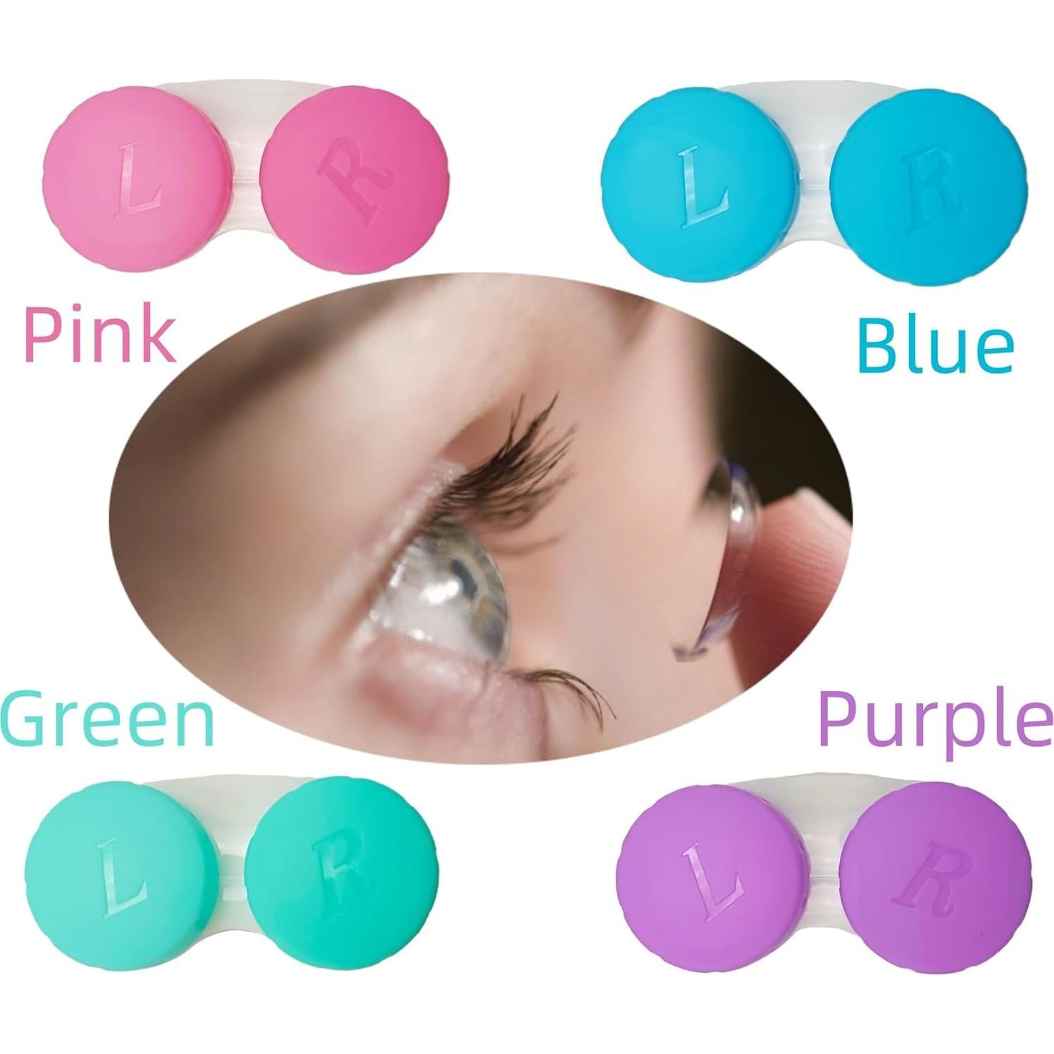 Juego de 12 estuches coloridos para lentes de contacto TUJAO