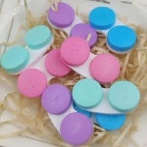 Juego de 12 estuches coloridos para lentes de contacto TUJAO