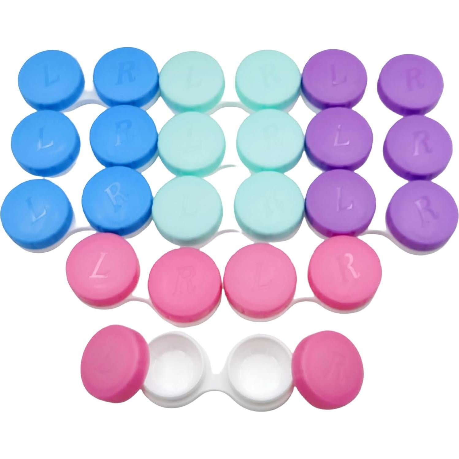 Juego de 12 estuches coloridos para lentes de contacto TUJAO