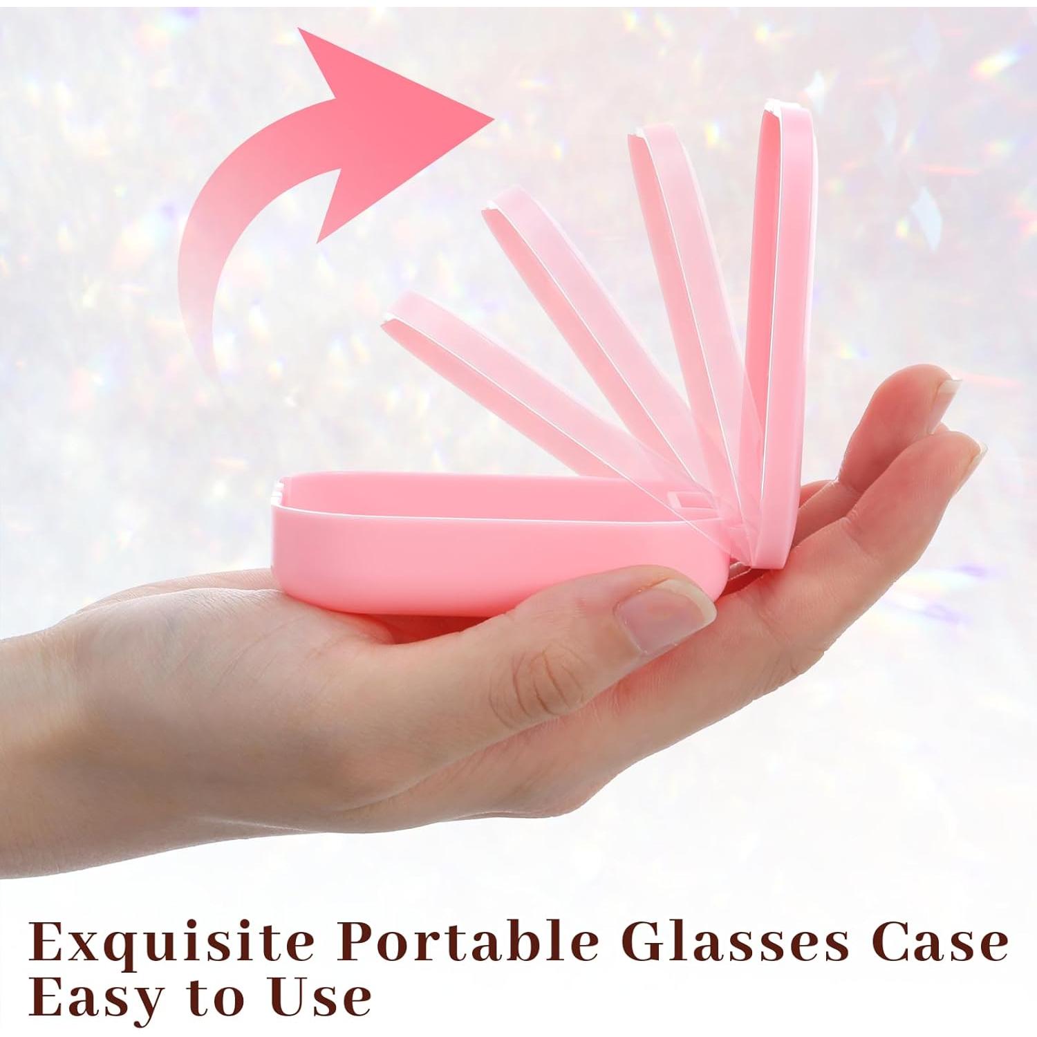 Kit de Estuche de Lentes de Contacto Classicseali Rosa 2PCS