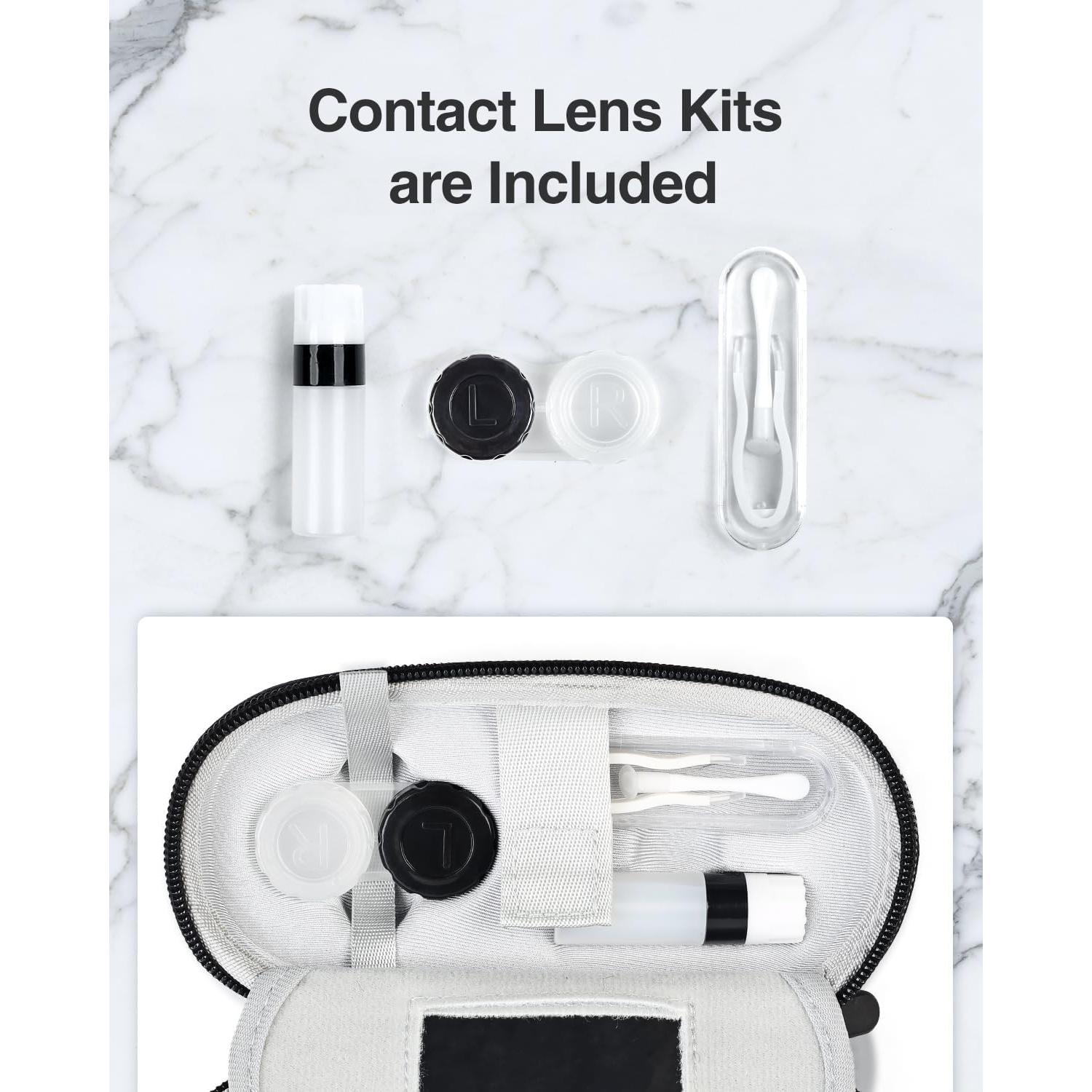 Estuche para Lentes de Contacto Luxtude 2 en 1 Negro