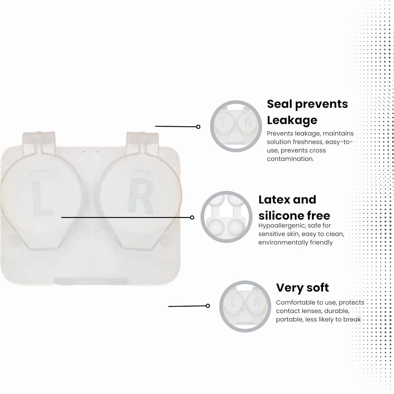 Estuches de Lentes de Contacto Pro Optics (12 unidades) Blanco