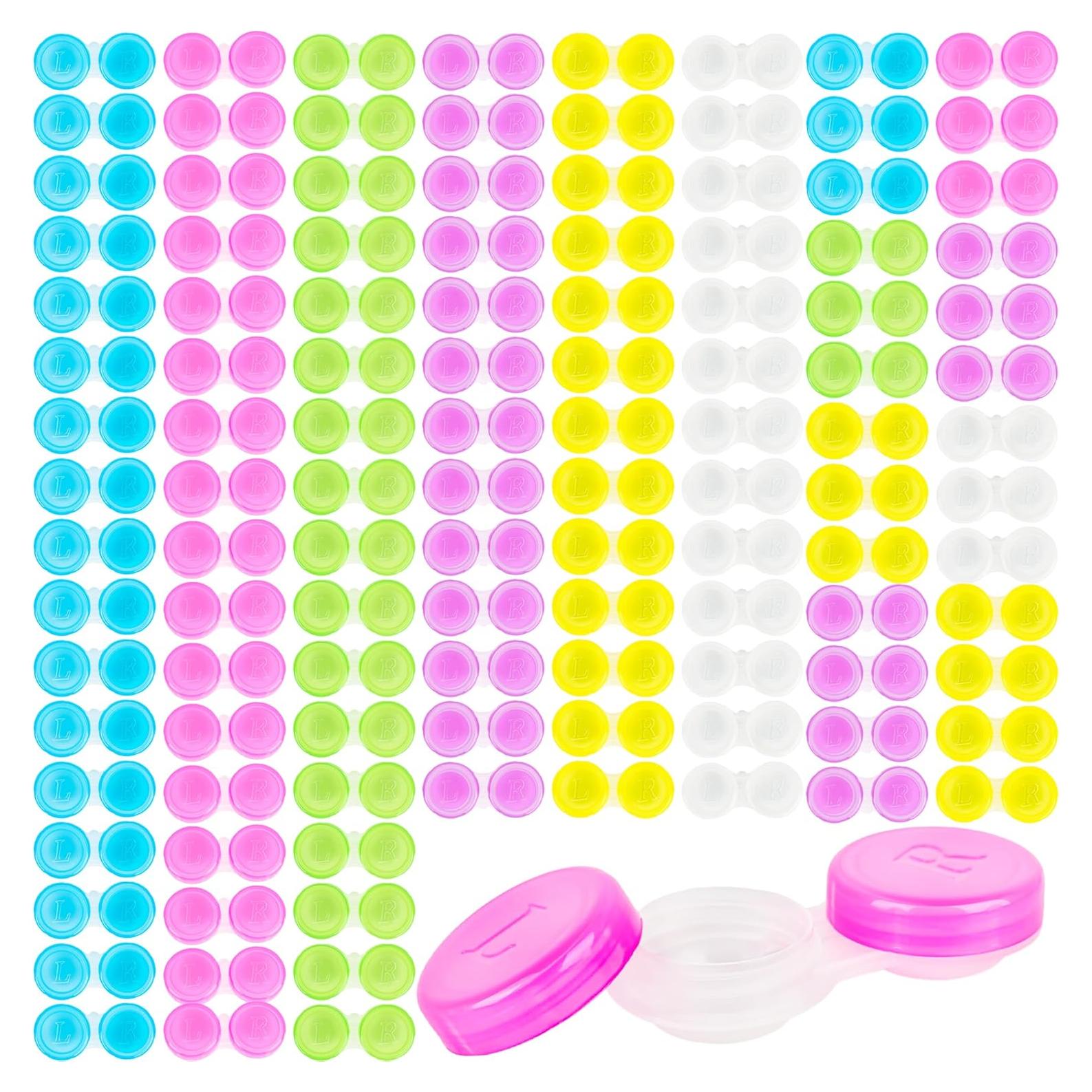 120 Estuches para Lentes de Contacto Coloridos Spaluck 5.9x2.8cm