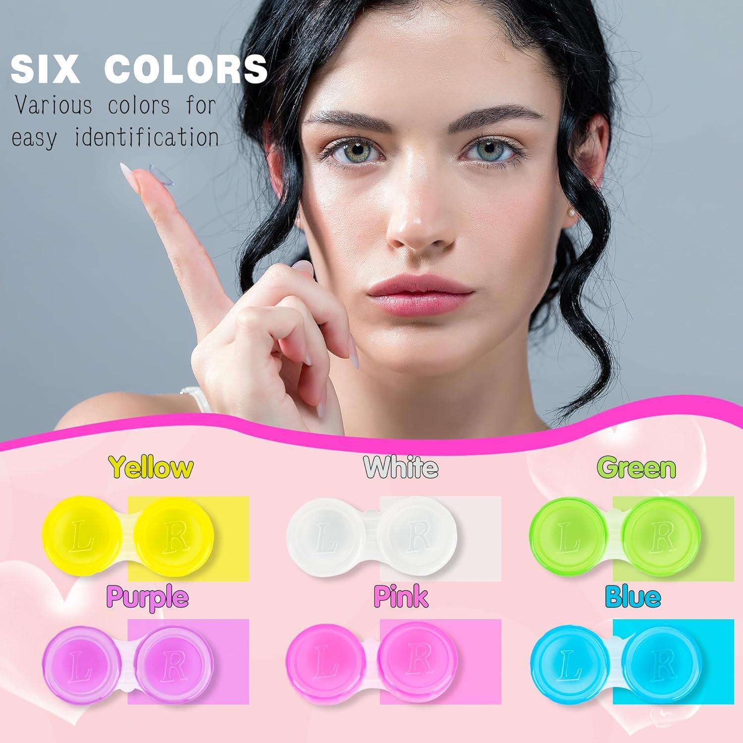 120 Estuches para Lentes de Contacto Coloridos Spaluck 5.9x2.8cm