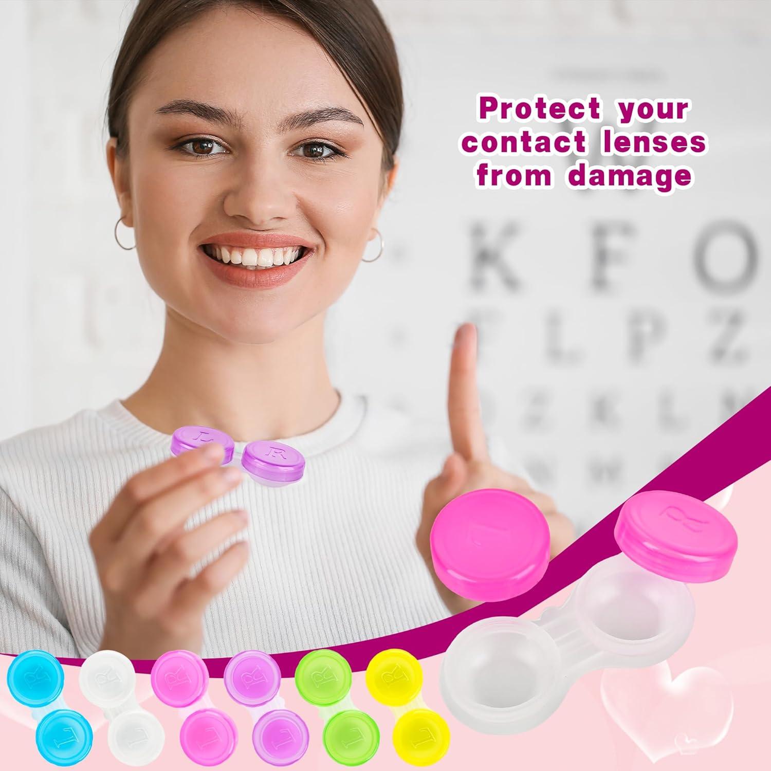 120 Estuches para Lentes de Contacto Coloridos Spaluck 5.9x2.8cm