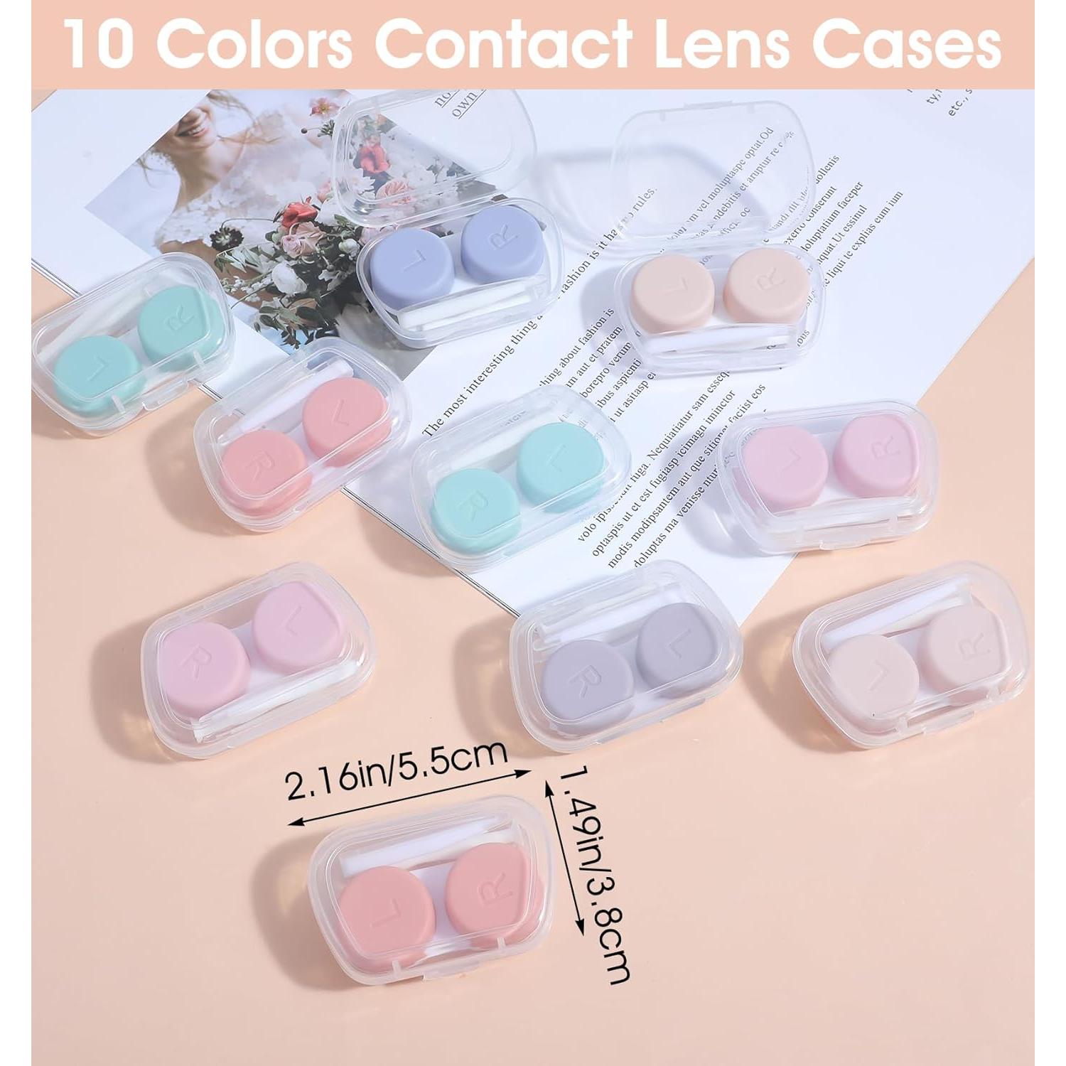 Estuche para Lentes de Contacto ValueBargain 10 Pcs Coloridos
