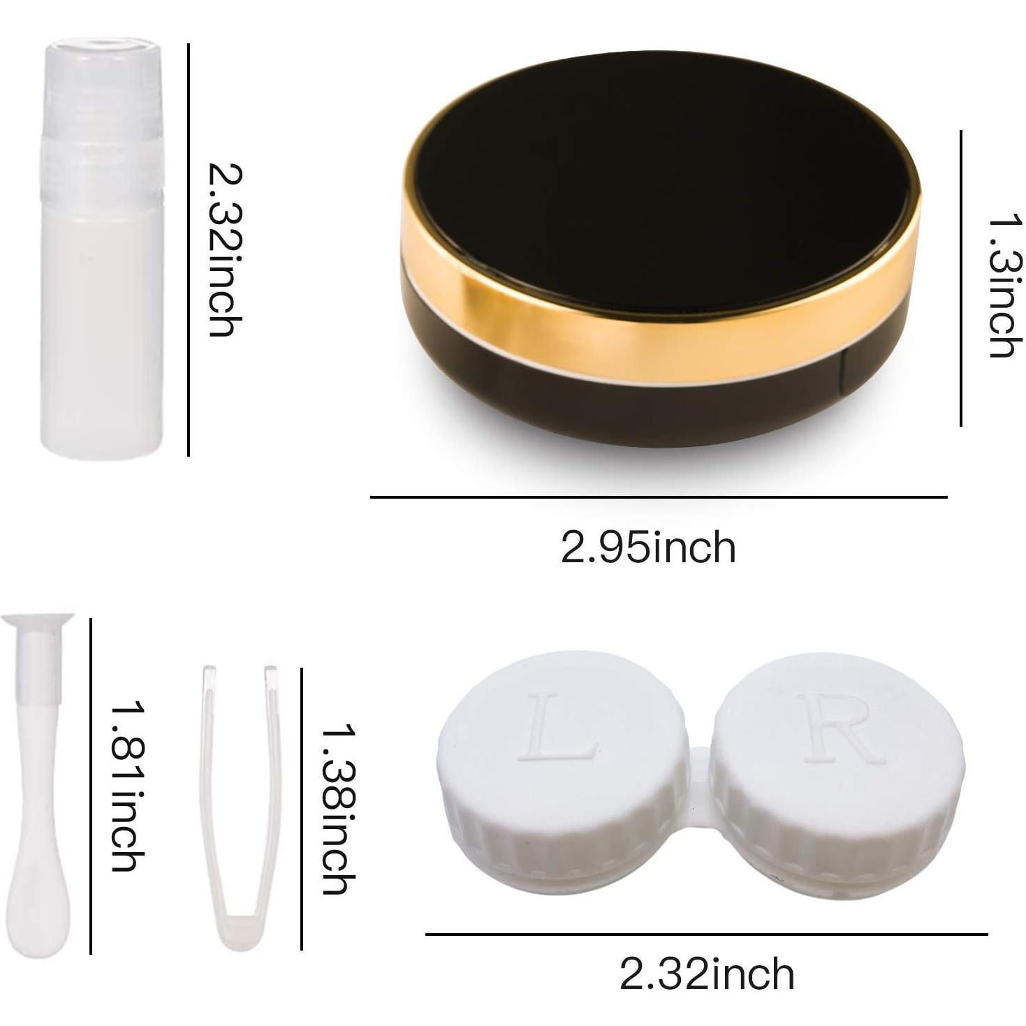 Estuche de Lentes de Contacto Rinetics 4 en 1 - Blanco, Portátil