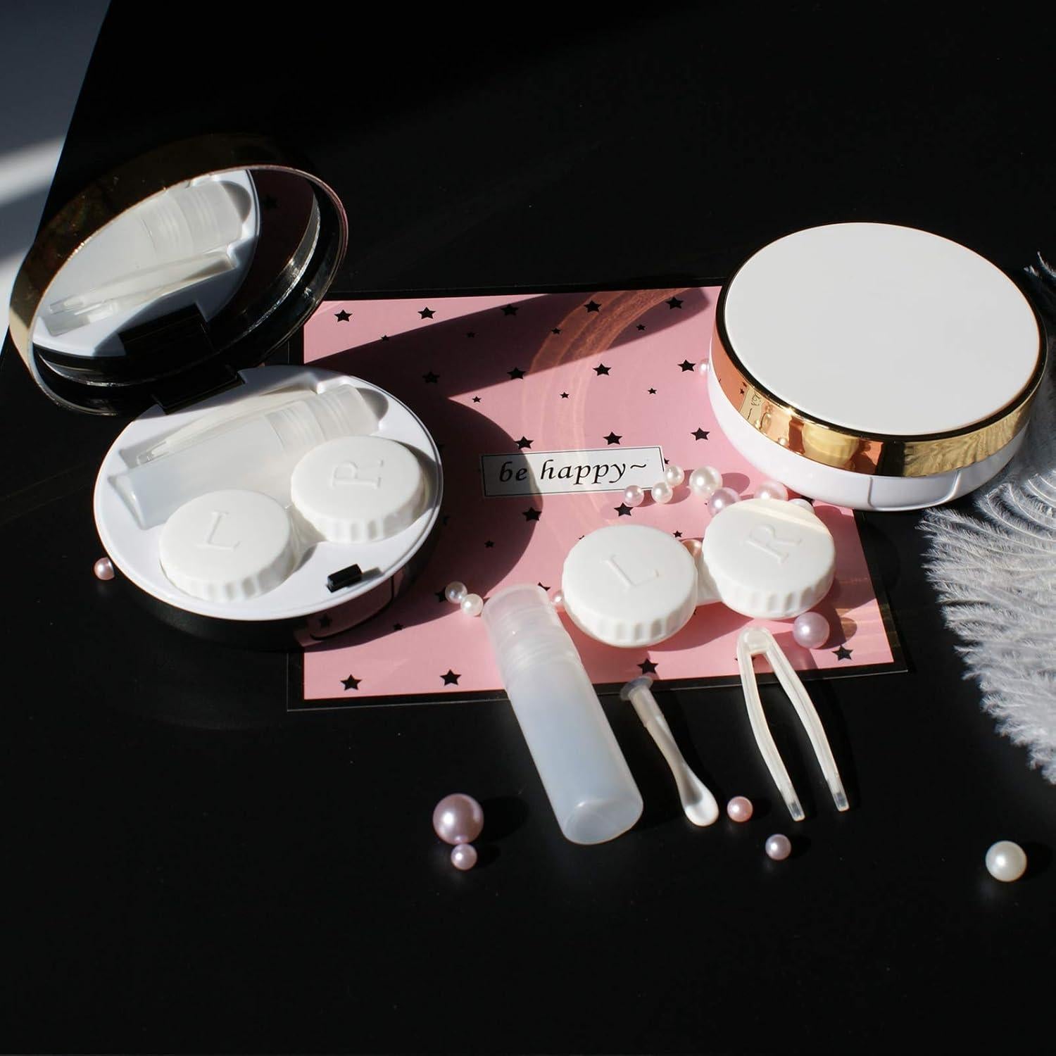 Estuche de Lentes de Contacto Rinetics 4 en 1 - Blanco, Portátil