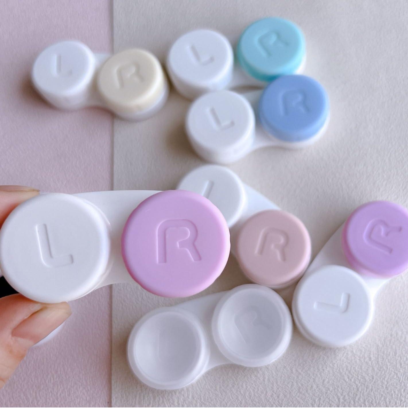 Paquete de 10 cajas para lentes de contacto A-209, 5 colores