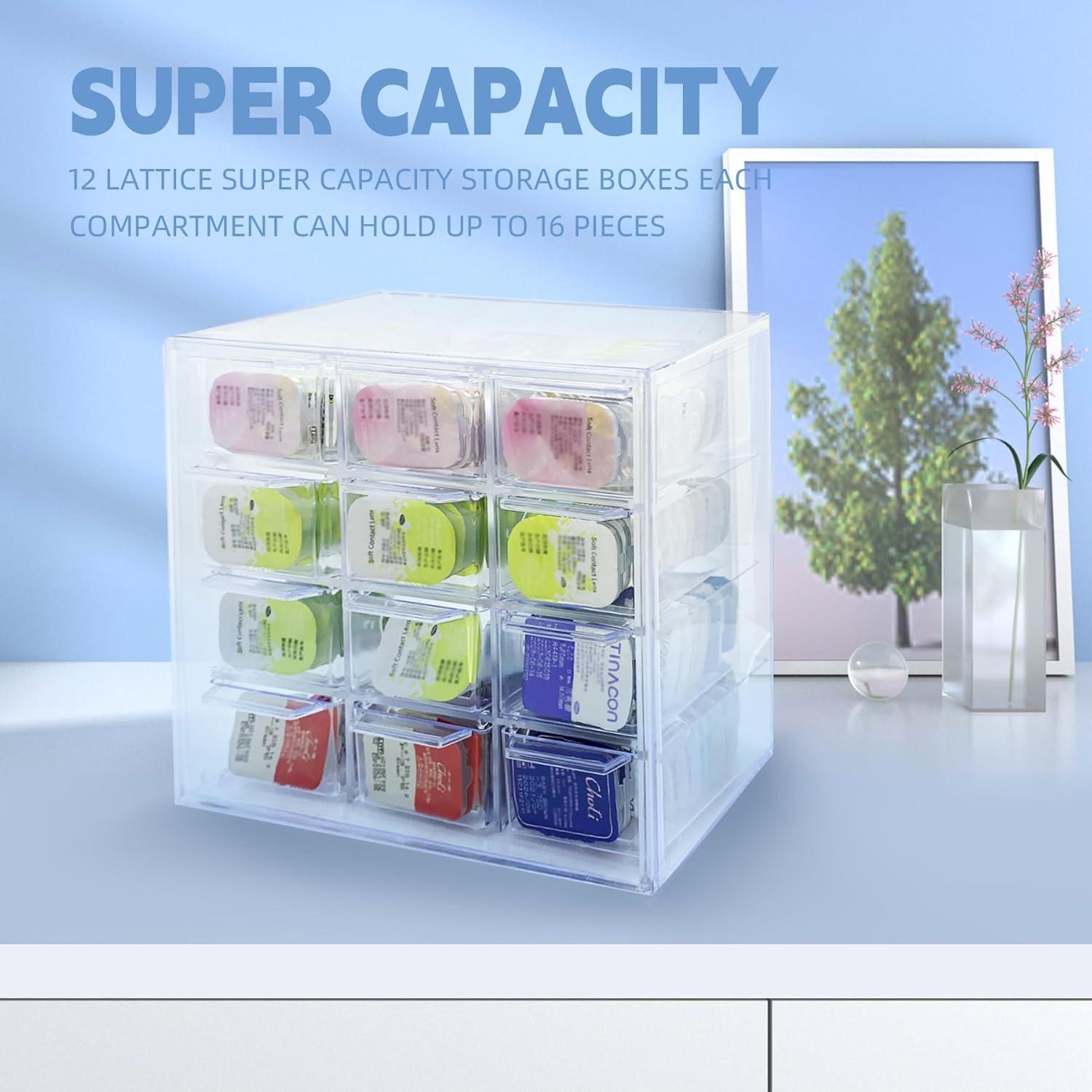 Organizador de Lentes de Contacto LCFALO con 12 Compartimentos