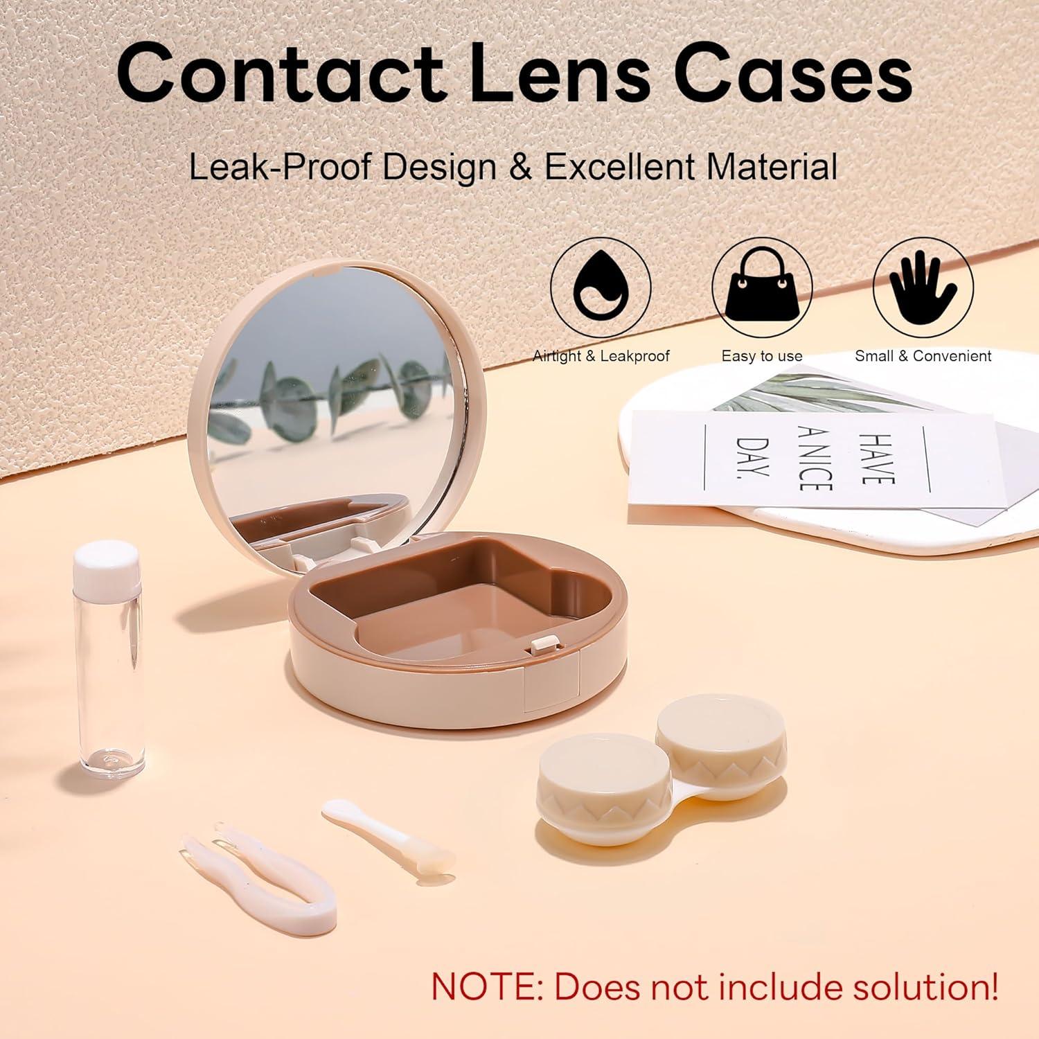 Estuche para Lentes de Contacto FEISEDY Blanco con Accesorios