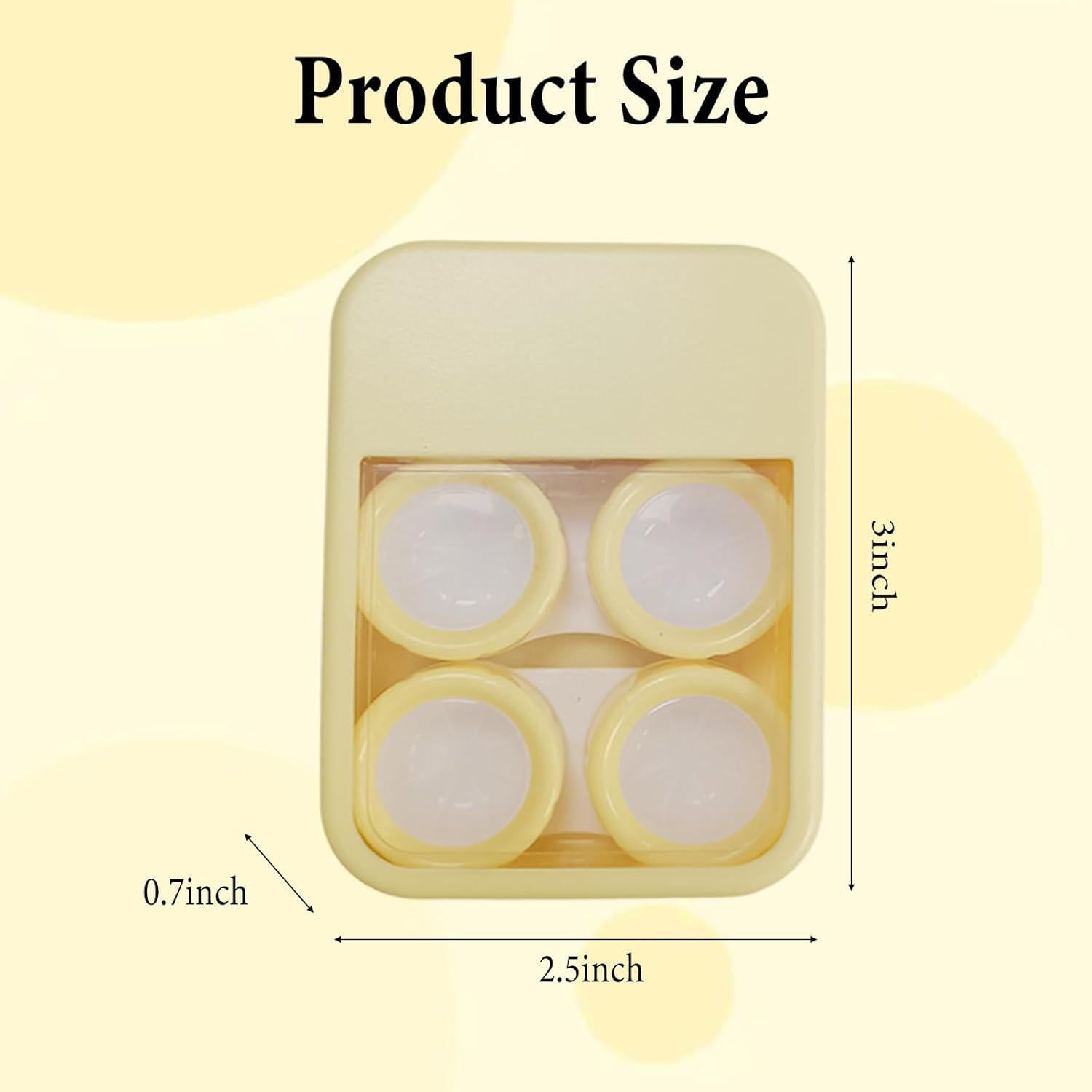 Kit de Cuidado para Lentes de Contacto Amarillo 5 en 1