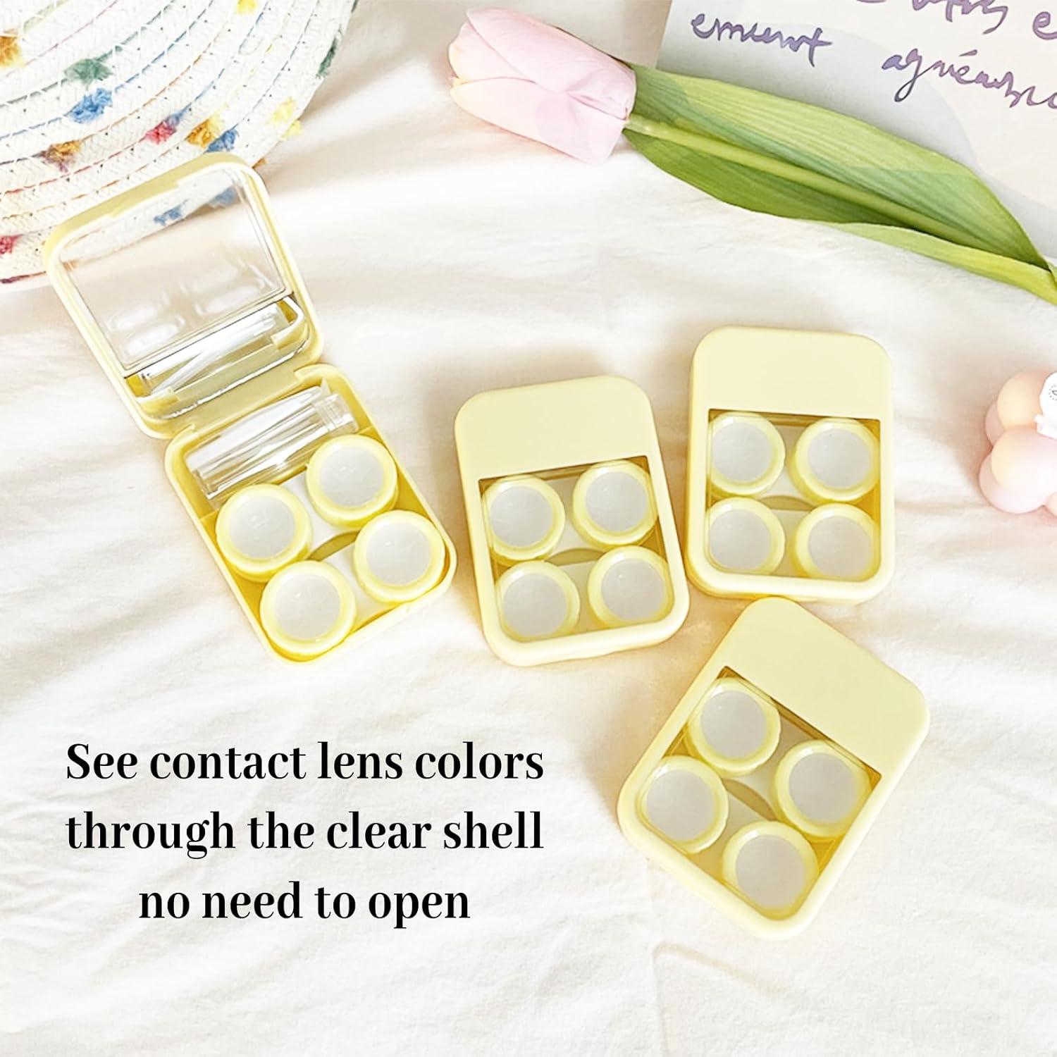 Kit de Cuidado para Lentes de Contacto Amarillo 5 en 1