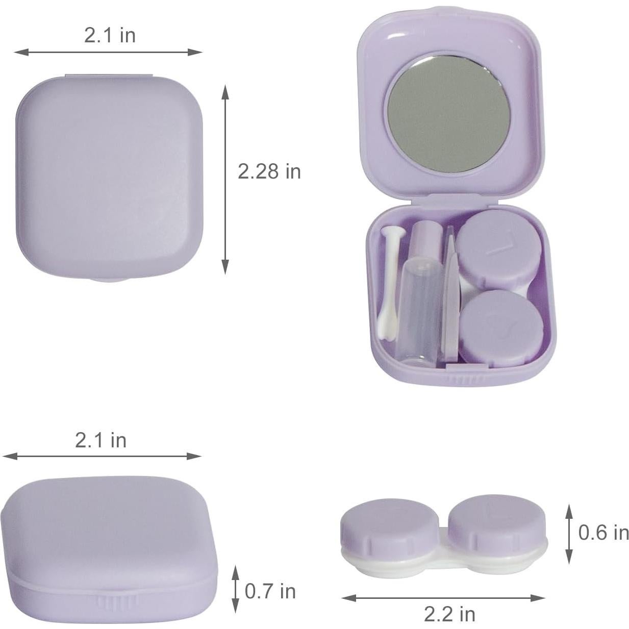 Estuche para Lentes de Contacto IHYjinchoo 2 Piezas Azul Verde