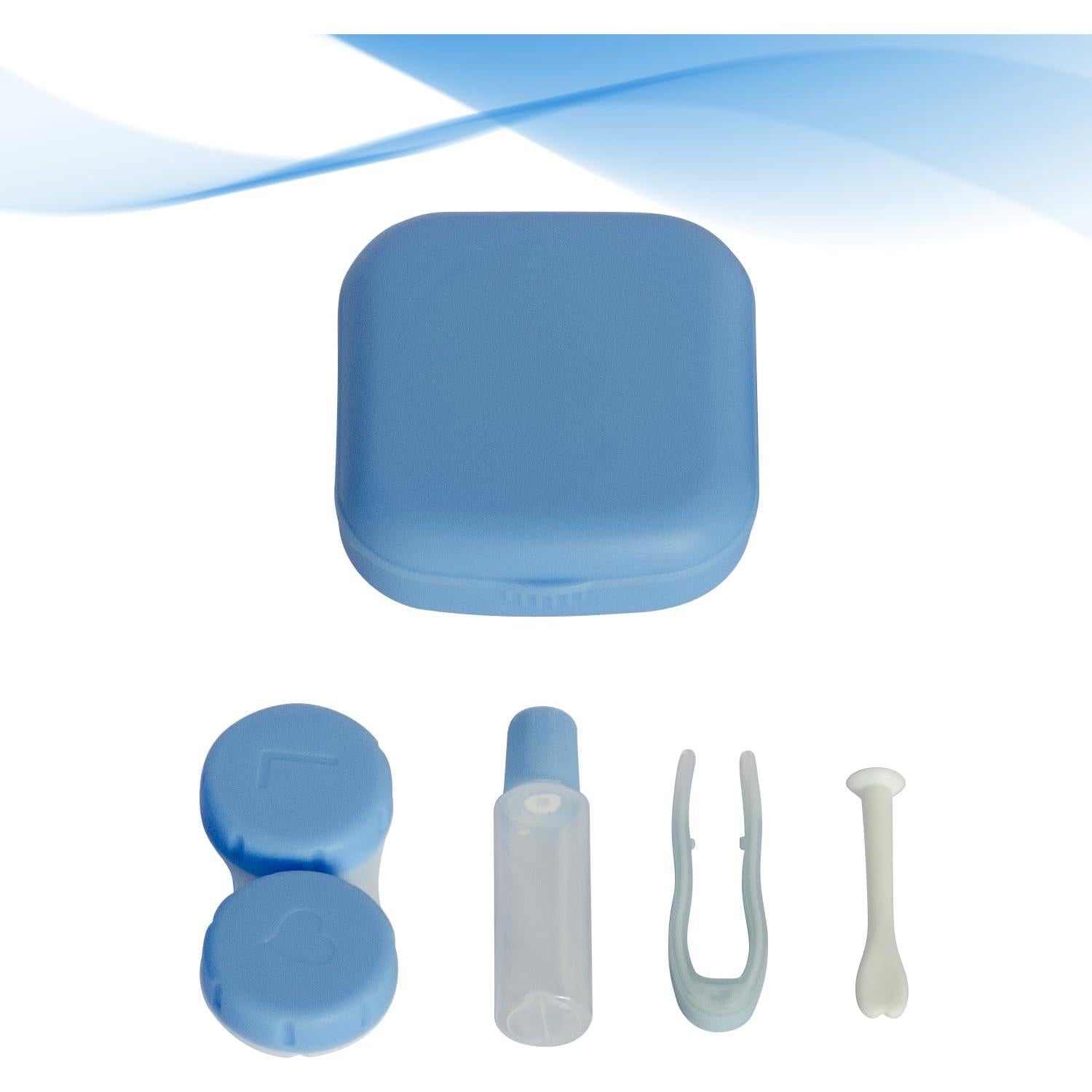 Estuche para Lentes de Contacto IHYjinchoo 2 Piezas Azul Verde