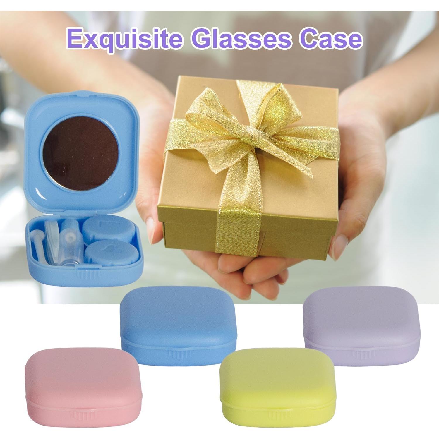 Estuche para Lentes de Contacto IHYjinchoo 2 Piezas Azul Verde