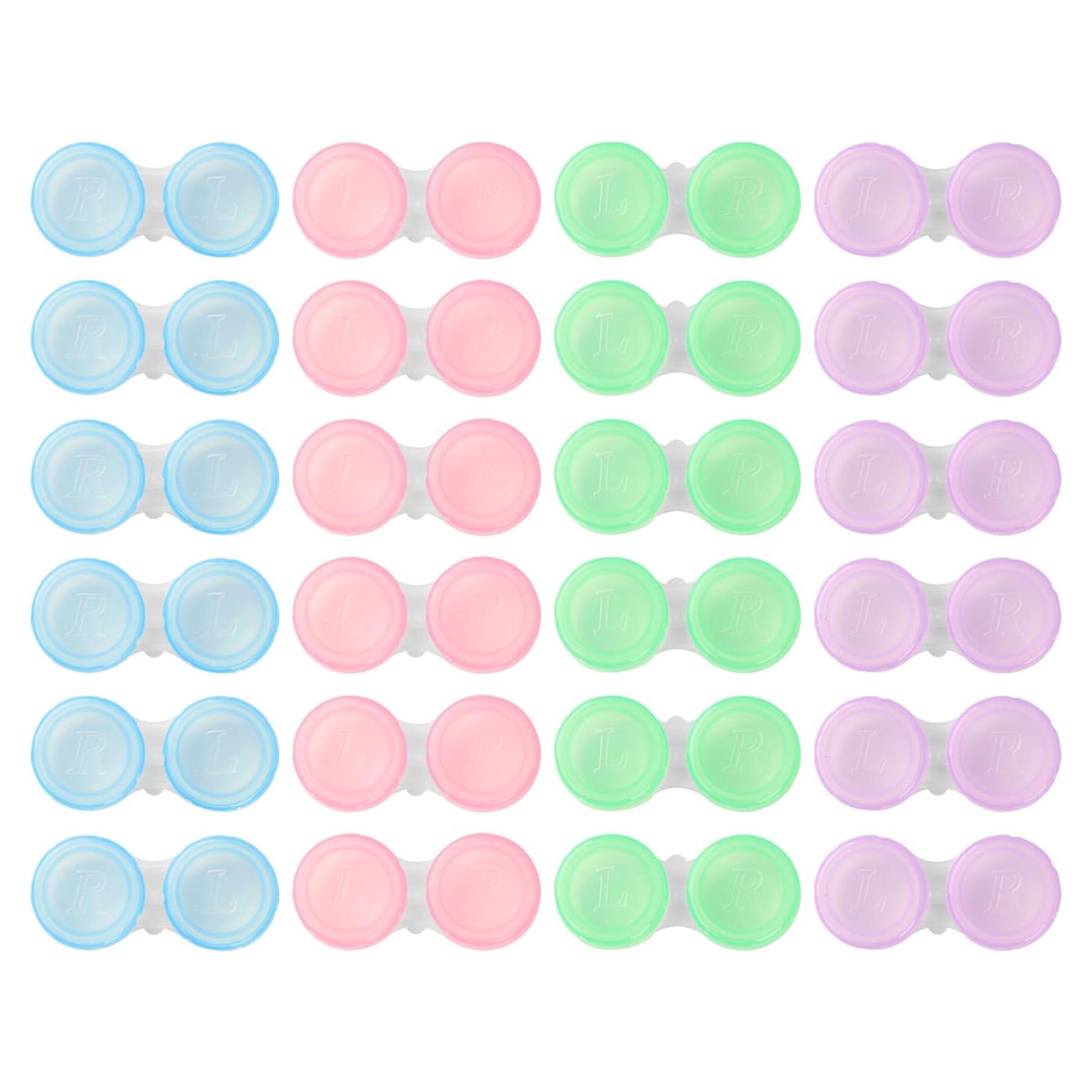 Estuches para Lentes de Contacto Xohairp 24 Pcs Coloridos